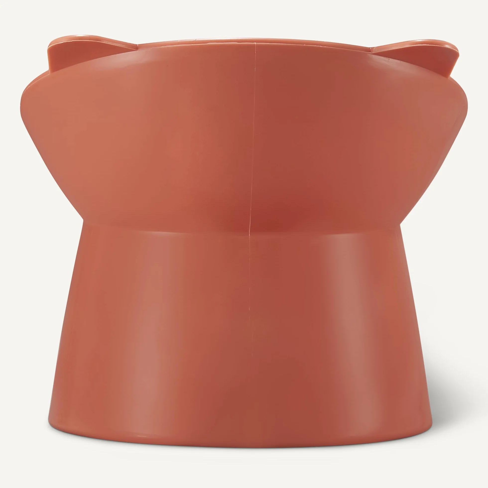 Amazon Basics Comederos elevados para Gatos, con Forma de Oreja de Gato, Paquete de 2, 13,2 × 13,2 × 11,4 cm, Naranja y Azul