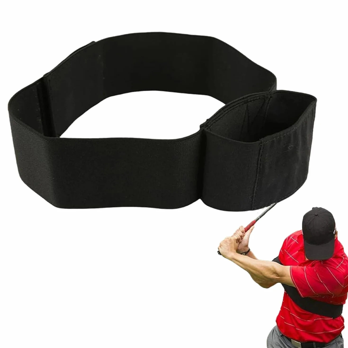 Meiso Brazalete de entrenamiento para golf ajustable corrección swing elástico nailon