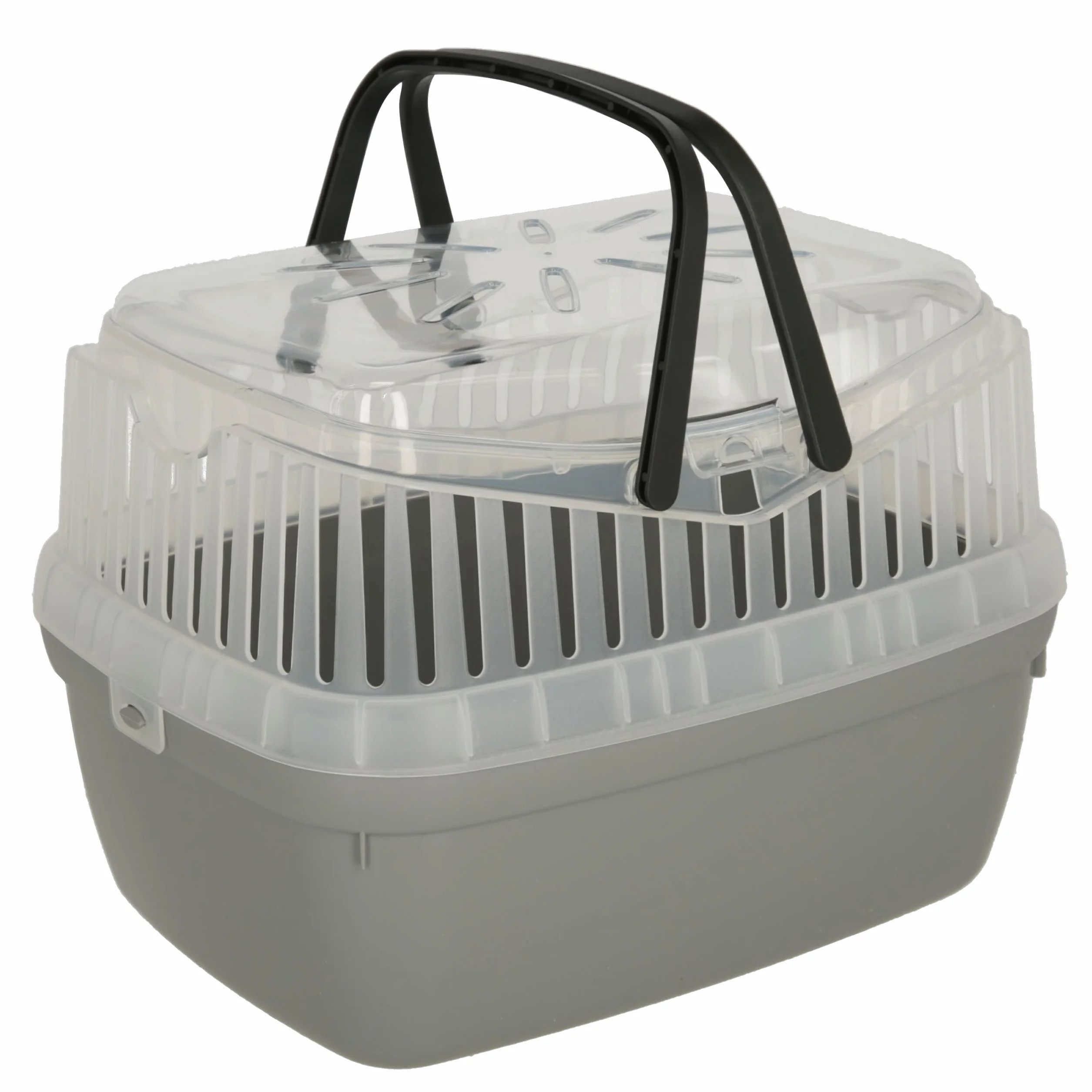 Kerbl Pet Transportín Portobello, 30x23x23cm, plástico, Gris, para hámsteres, cobayas y roedores