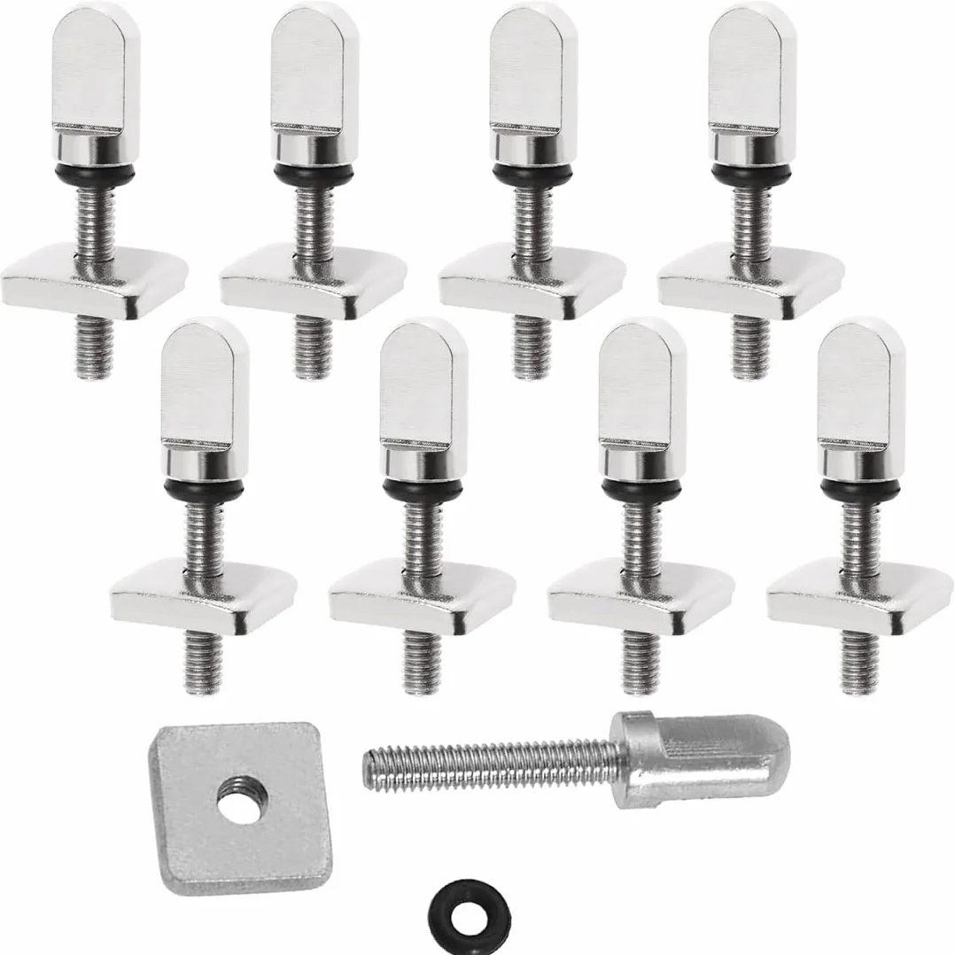 Tornillos para Aletas Sup de Acero Inoxidable 316 - 8 Piezas Resistentes a la Corrosión para Tablas de Surf