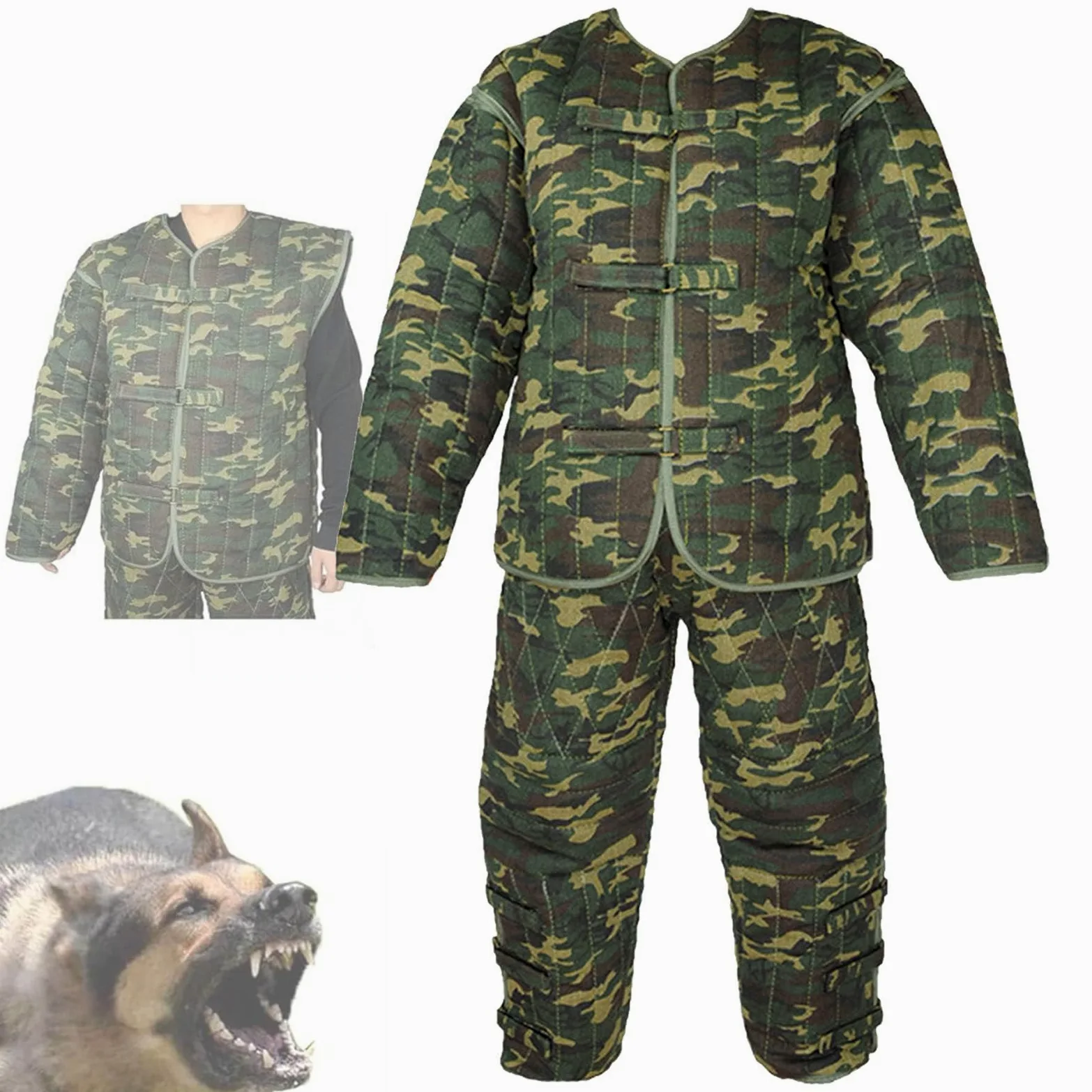Traje profesional antimordeduras para perros, traje de adiestramiento, ropa protectora para perros de adiestramiento, protección corporal gruesa antidesgarros para perros policías, traje