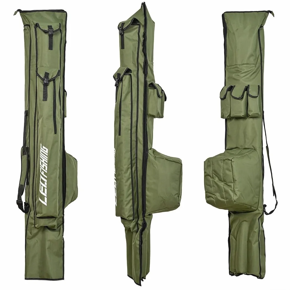 Bolsa de transporte para caña de pescar 1,75m 1,95m resistente al agua 1000D Oxford