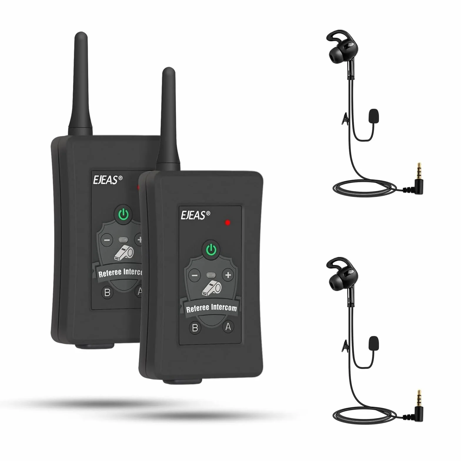 EJEAS FBIM Profesional Sistema de Comunicación con Intercomunicador Bluetooth 1500M 4 Personas Reducción de Ruido CVC Brazalete 2 Paquete