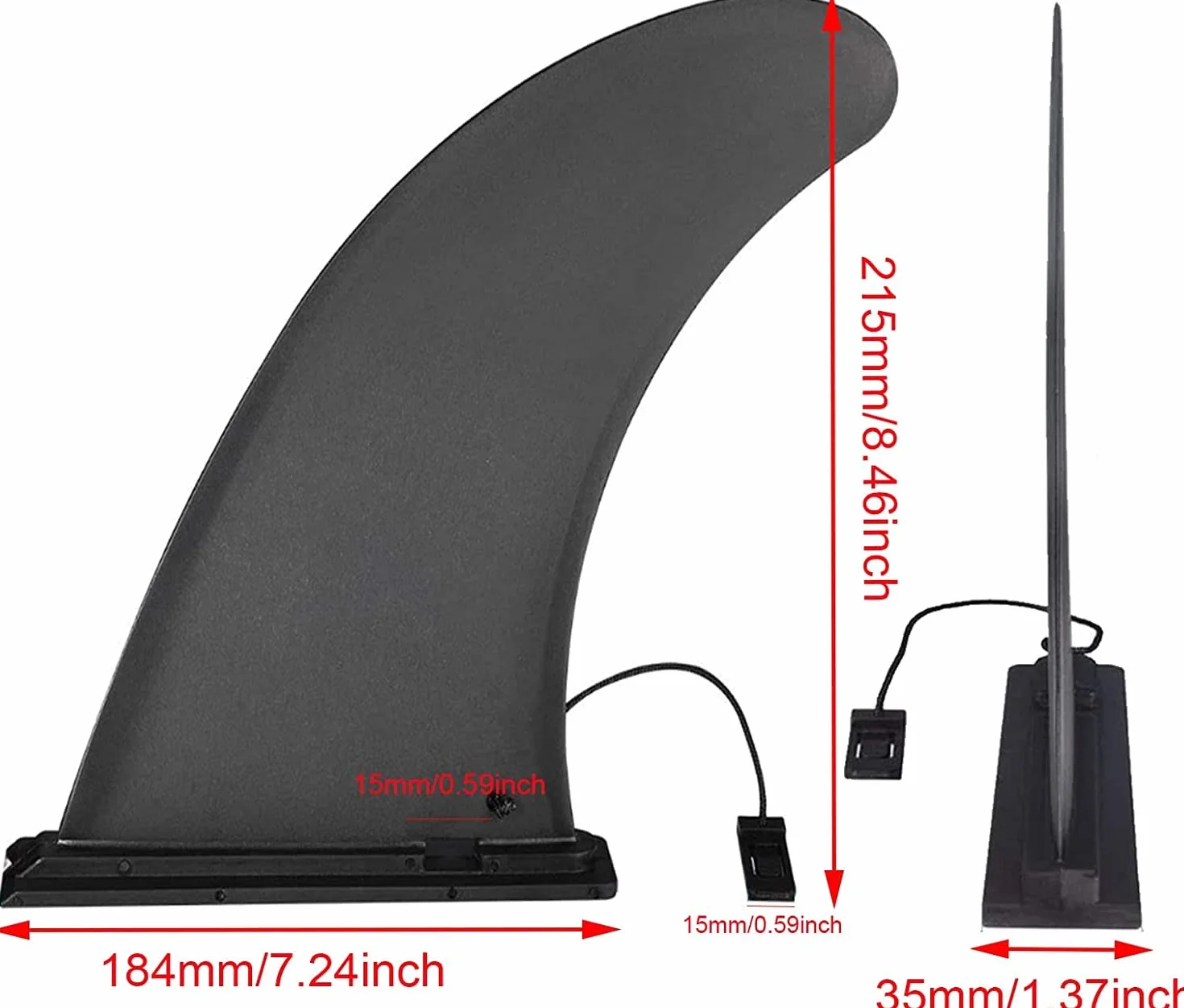 Aleta Paddle Surf Universal Removible Nylon Seguro Reforzado para Tabla SUP Accesorios