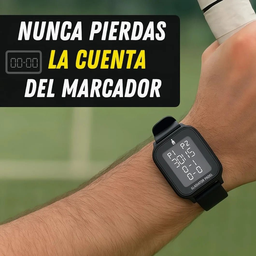 Reloj Contador de Puntos Electrónico para Pádel, Tenis, Pickeball y Ping Pong con Alarma y Cronómetro Resistente al Agua