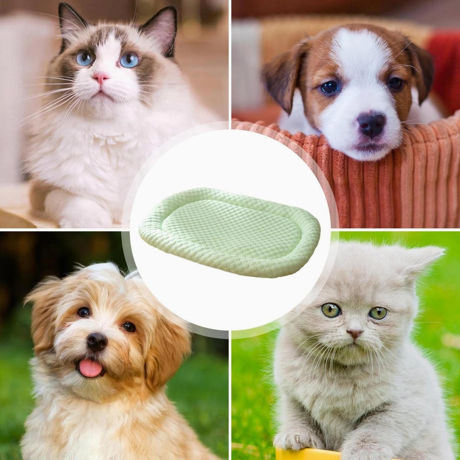 Manta refrescante para Perro, Transpirable y para Perros, Manta Resistente a Las Manchas para días calurosos, Transpirable y cómodo cojín de de Gato para Interiores | Cama de jaula de mascotas resistente a las manchas resistentes al agua para gatos, cojín