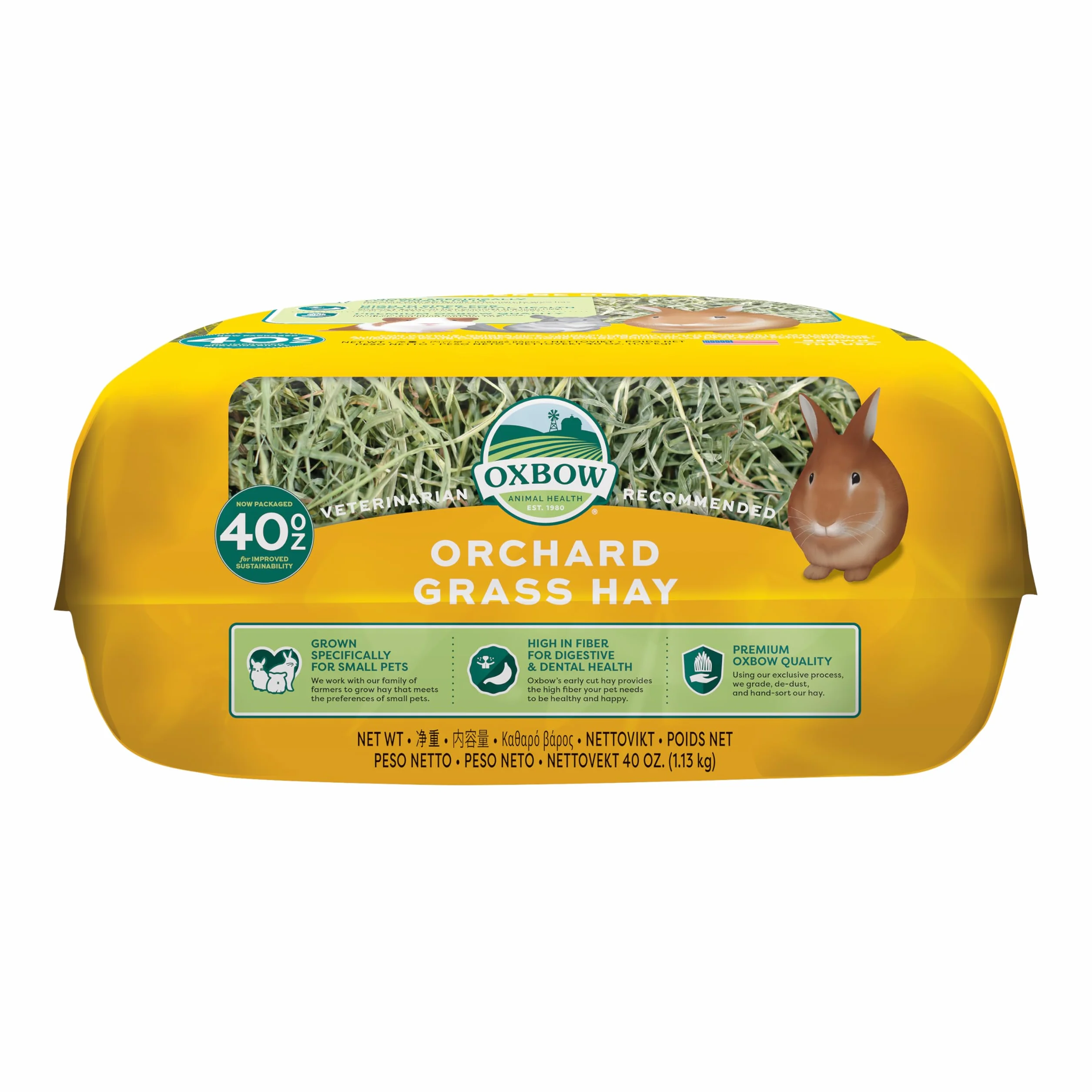 Orchard Grass Heno para Mascotas pequeñas Oxbow, 1,13 kg