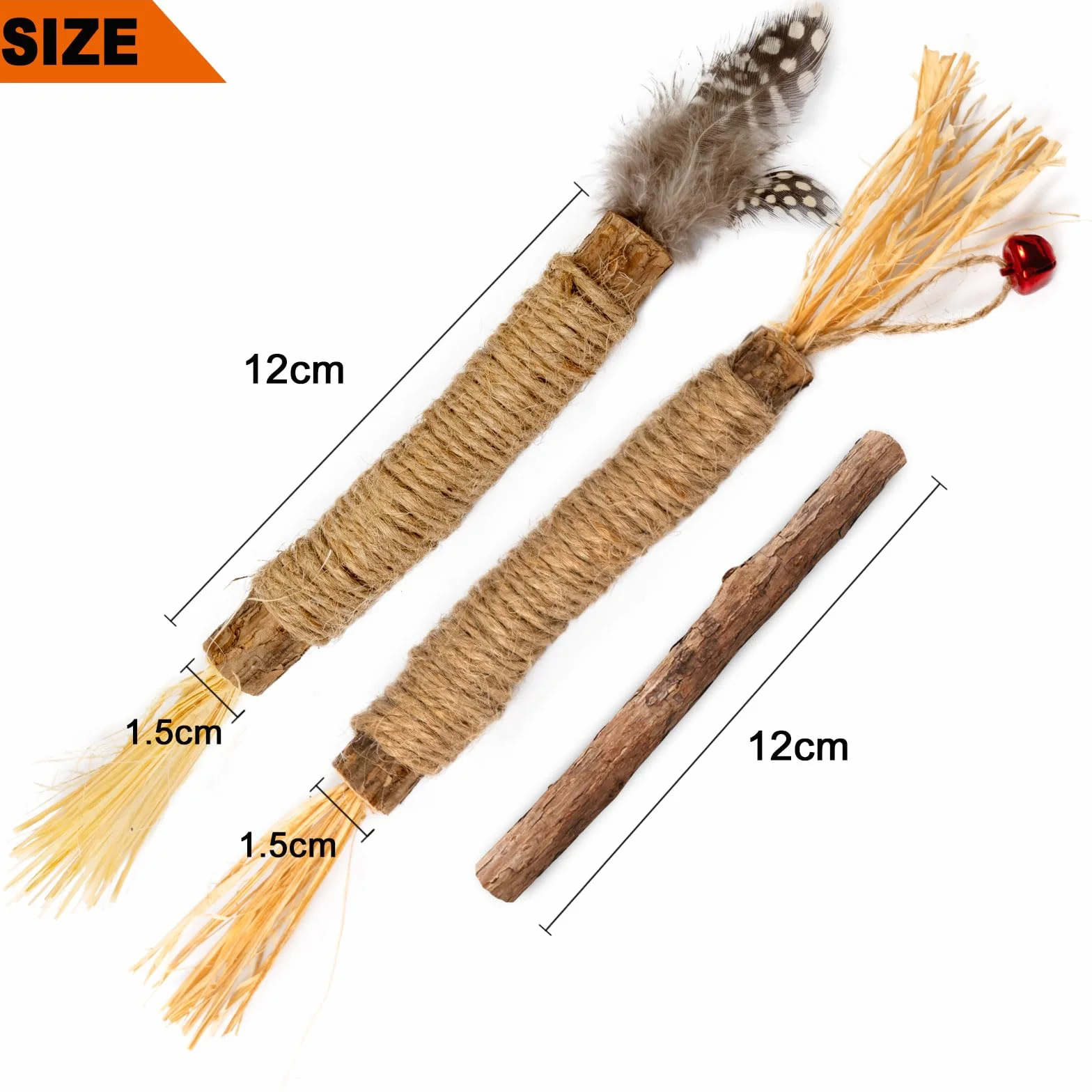 Palillos de Hierba gatera, Juguete para Gatos con Hierba gatera, Juguete Matatabi, Juguete para Masticar Gatos, Palillos para Masticar