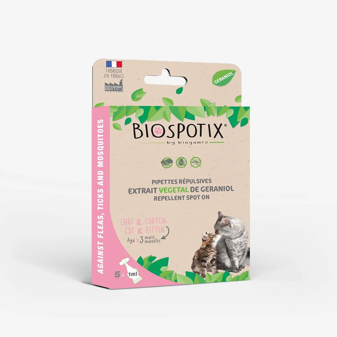 Arppe 2963010100 Pipetas Biospotix para Gatos, 5 Unidades, Cranberry