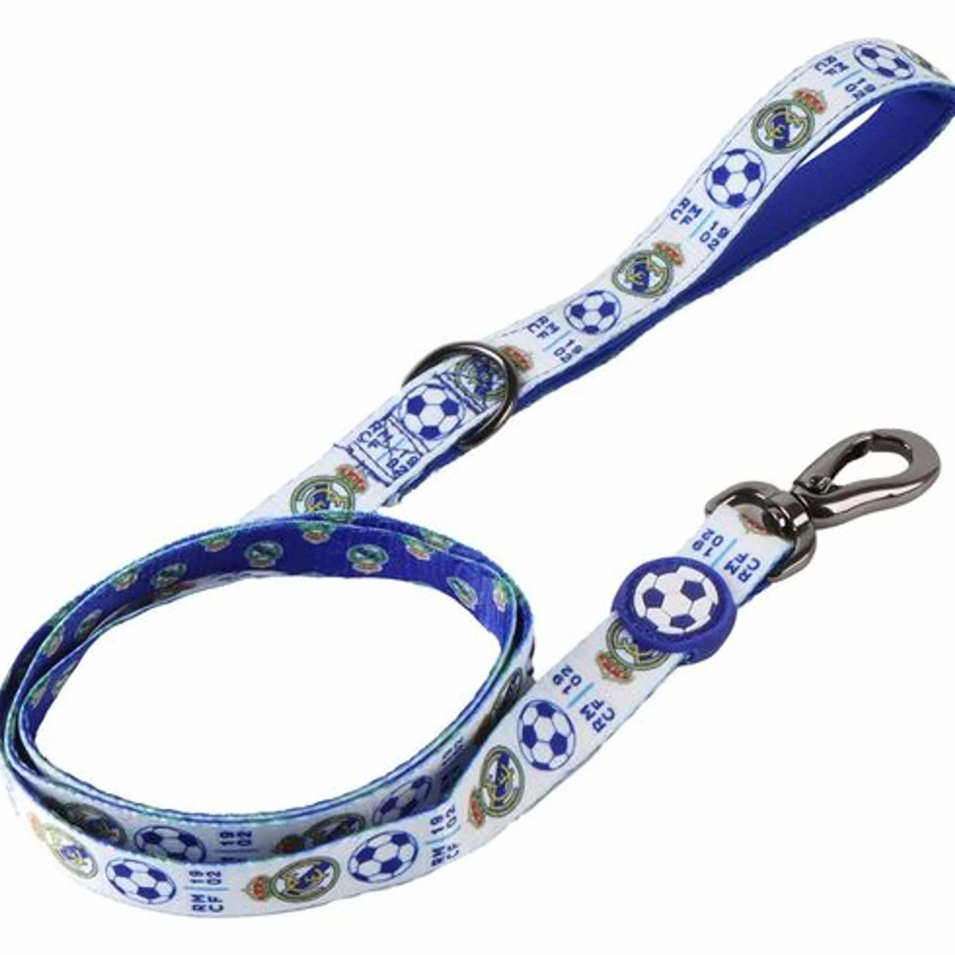 Correa Real Madrid para Perros Talla M Oficial con Escudo Bordado Acabados Premium Resistente