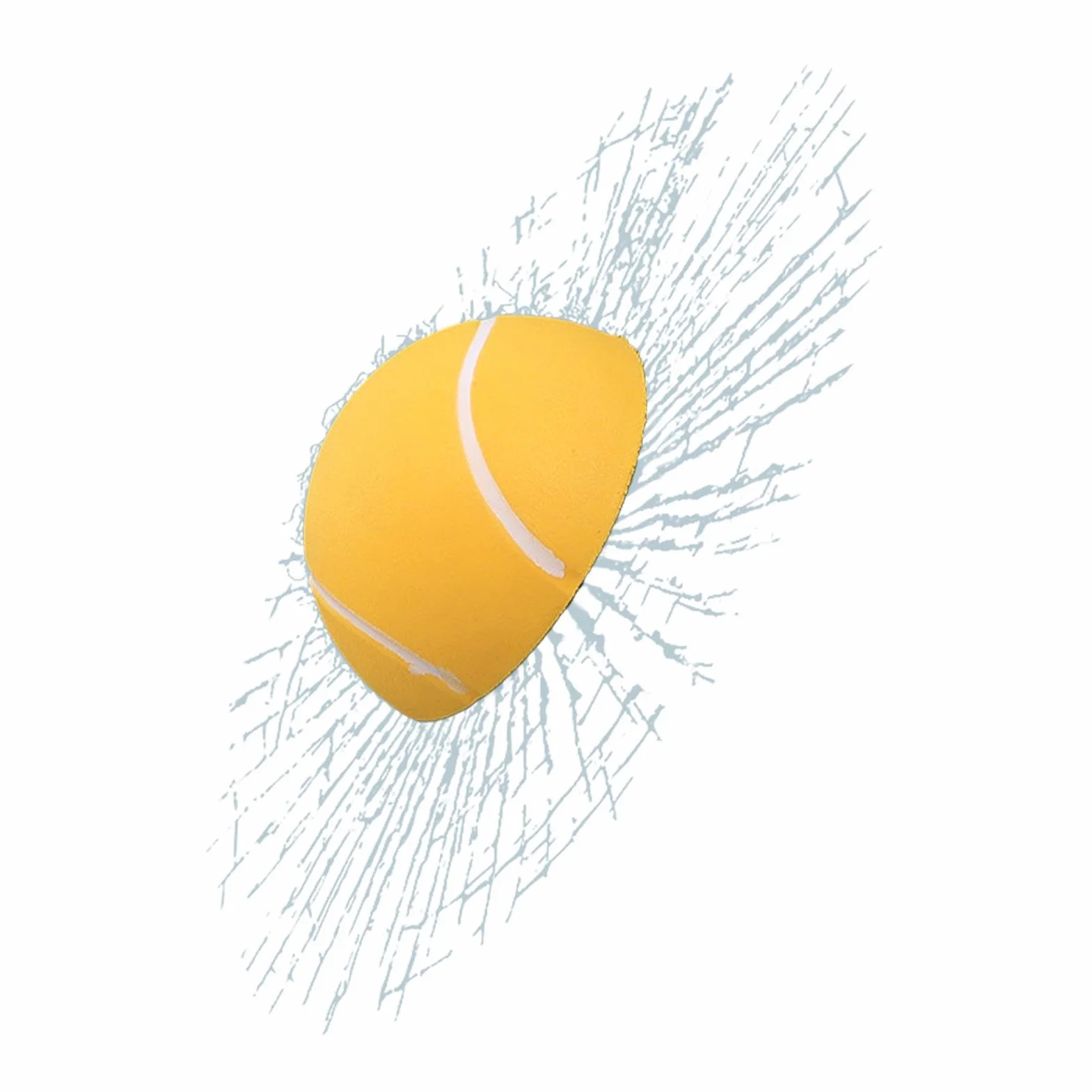Calcomanías 3D de broma para vidrio de ventana, diseño de pelota de tenis, parabrisas trasero de coche, decorativas para el hogar
