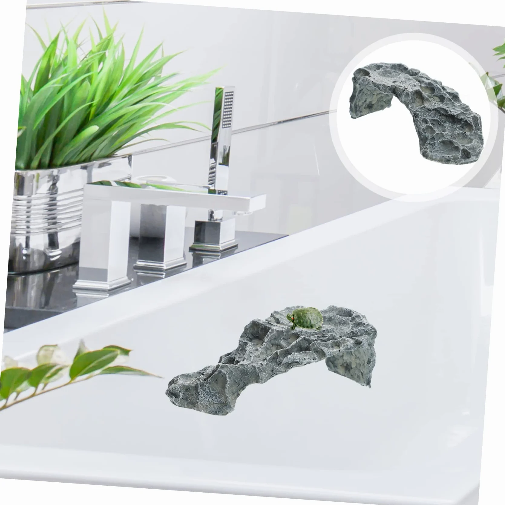 ibasenice Plataforma para Tortugas de Resistente Refugio y de Descanso para Reptiles Acuáticos para Calentamiento y Observación Acuarios y Estanques