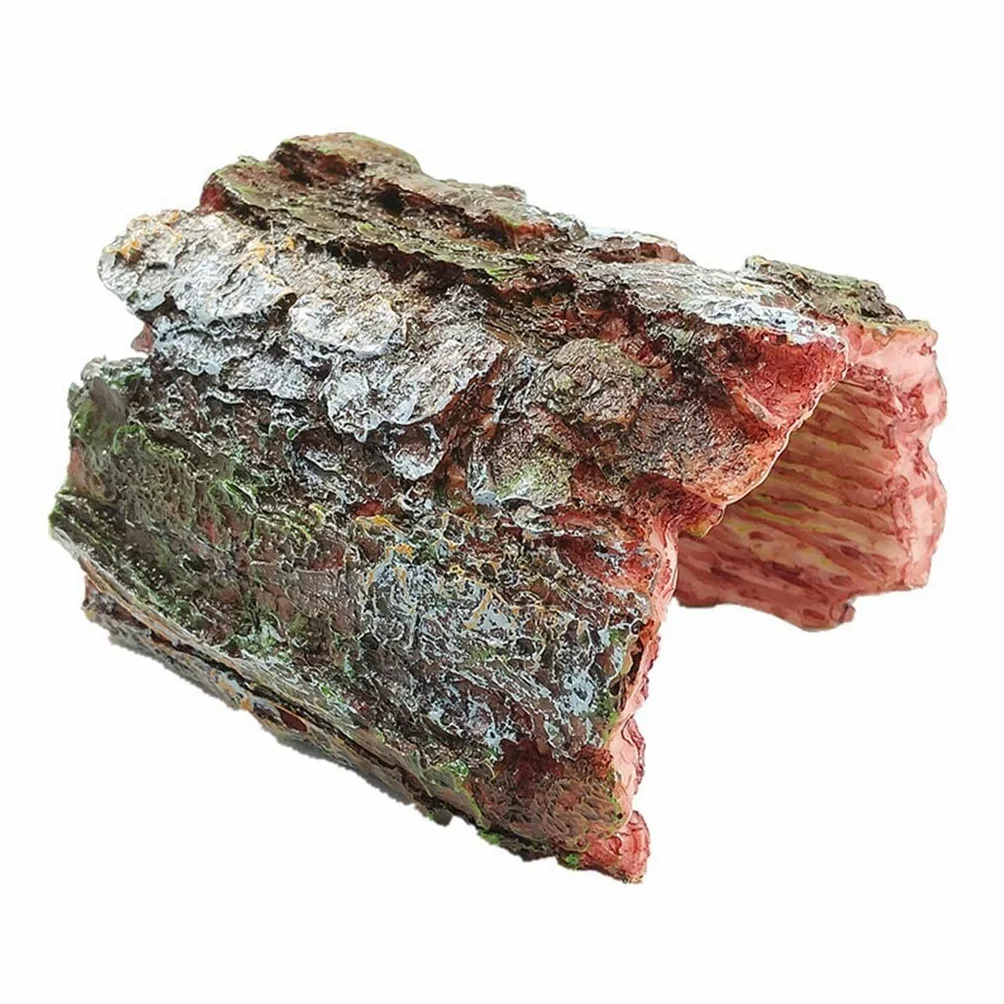 Corteza de escondite de Reptiles, Caja de Cueva de Reptiles, decoración de hábitat, Tortuga, Lagarto, Serpiente, escondites de Peces, pecera trepadora, Acuario, paisajismo