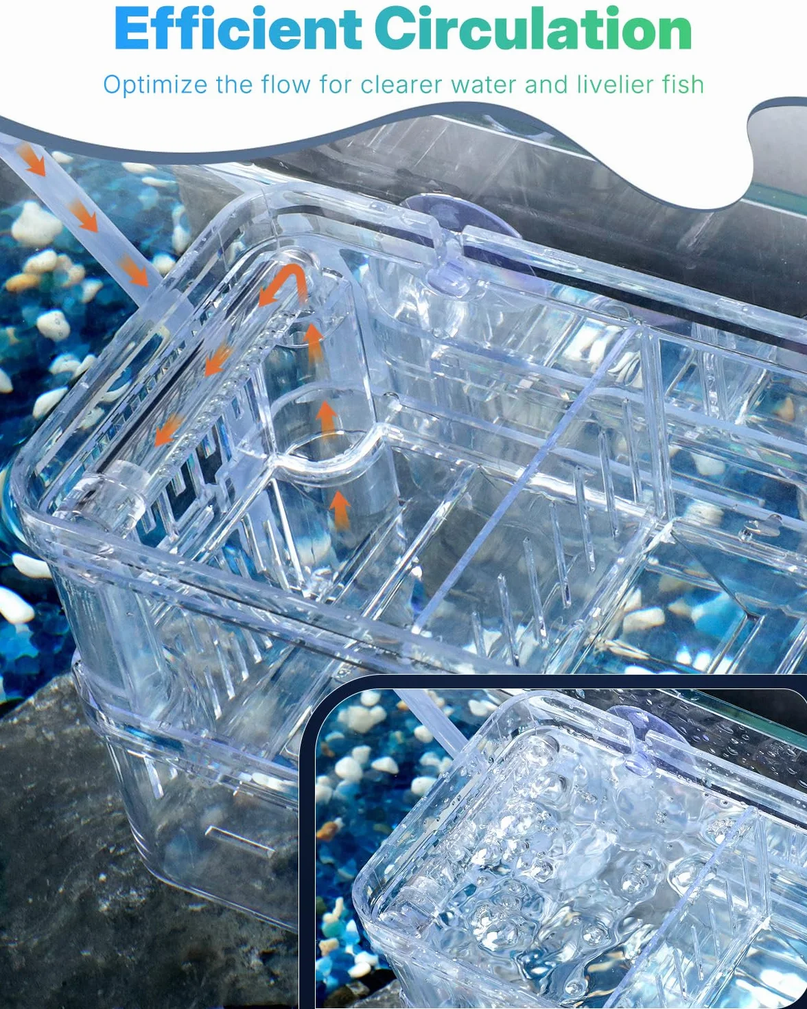 Pawfly Caja de cría para Acuario, Recipiente de plástico Transparente para Peces, incubadora para alevines, camarones, Betta, pez Payaso, Caja de Aislamiento Grande para Peces