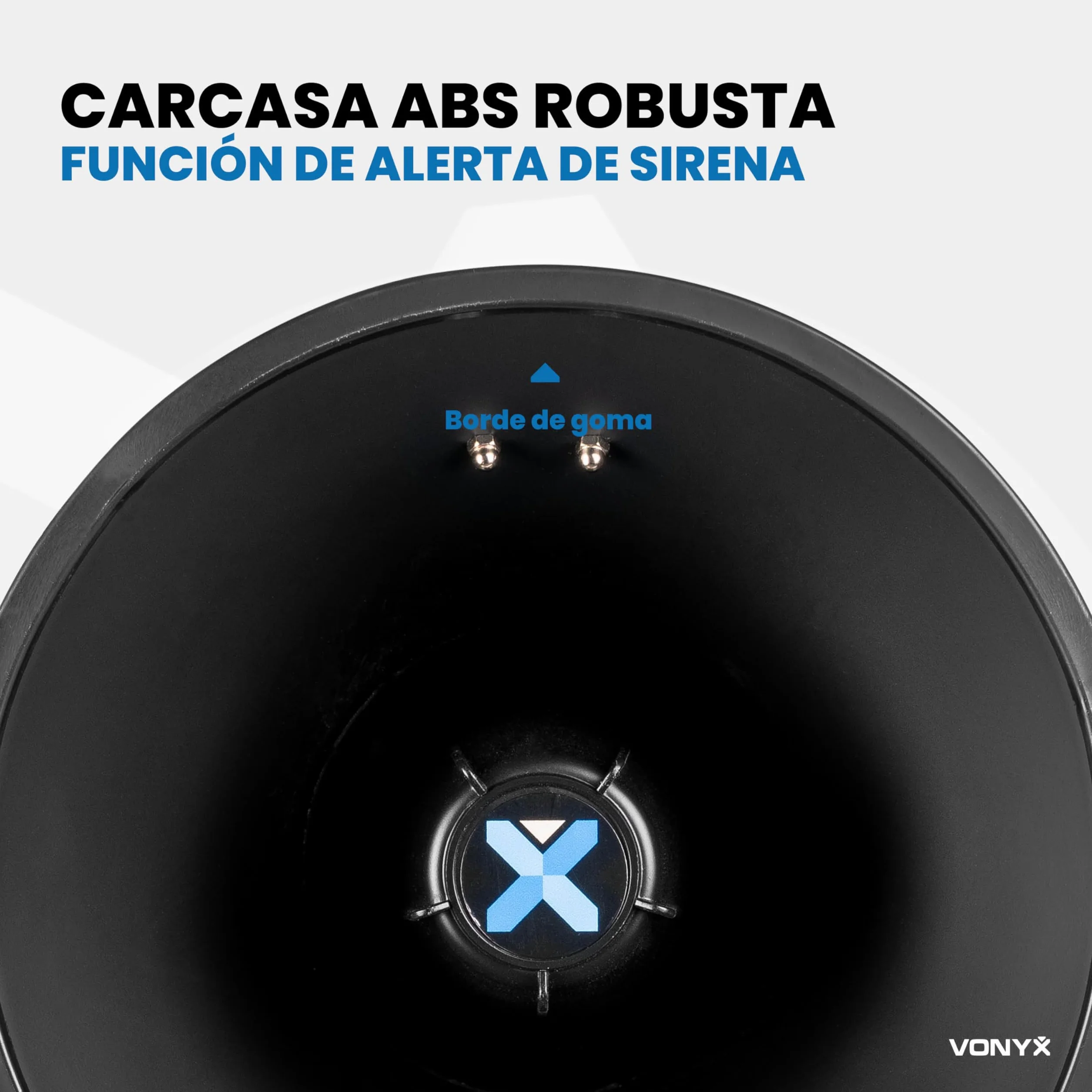 Vonyx MEG075 Megáfono Bluetooth Portátil 75W, Reproductor MP3, Batería Recargable, Negro