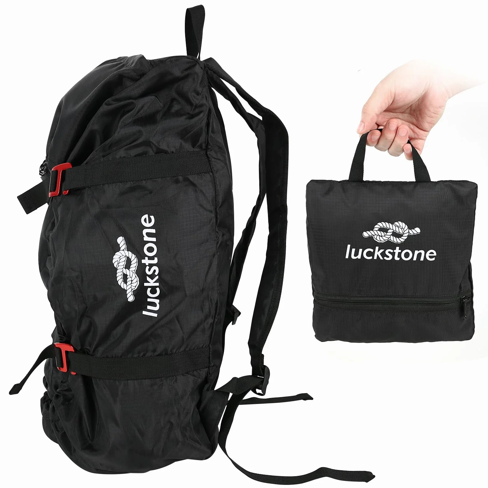 Bolsa de Cuerda para Escalada Mochila Estable Correa Hombro Plegable Exteriores