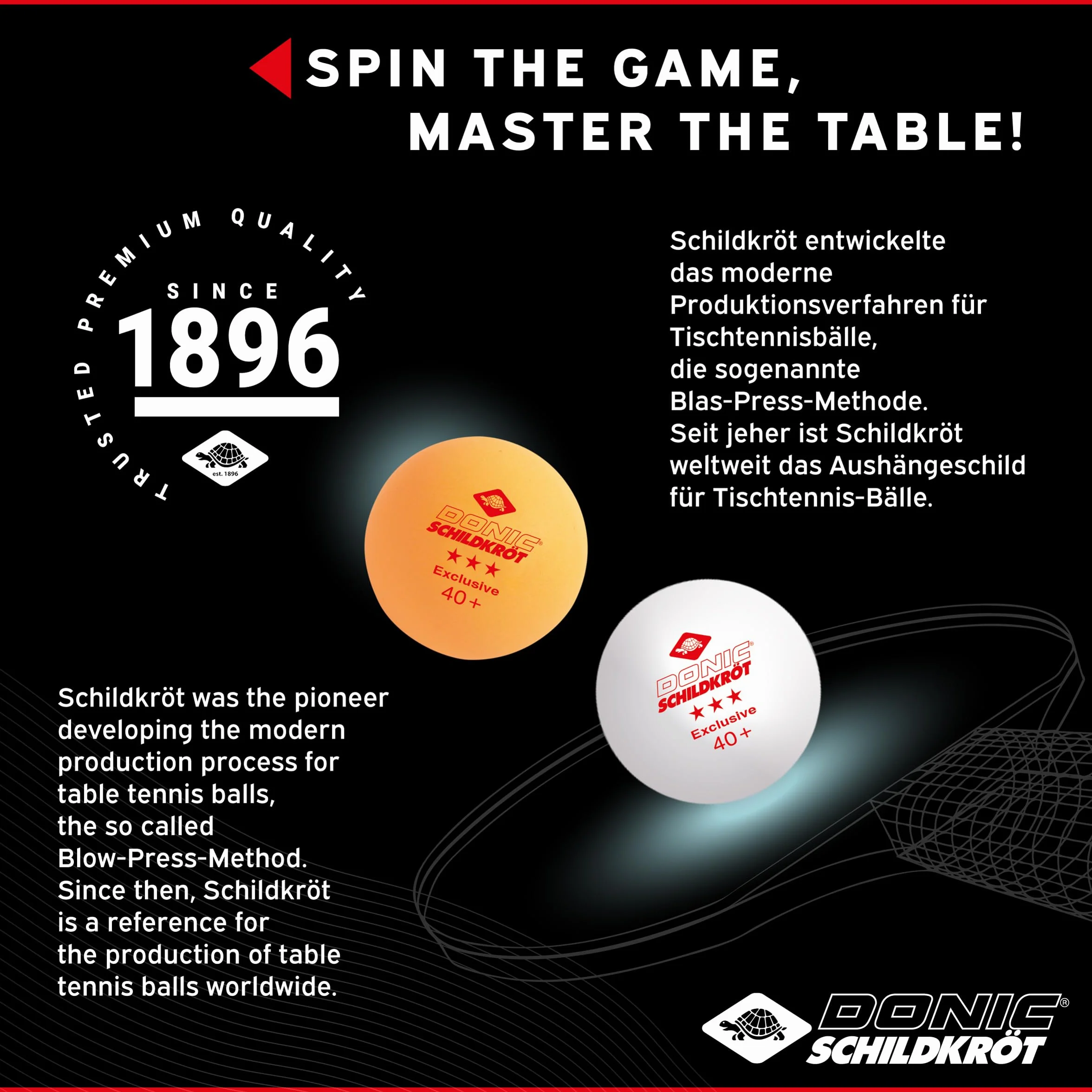 Schildkröt Donic Pelotas de Tenis de Mesa 3 Estrellas Exclusive