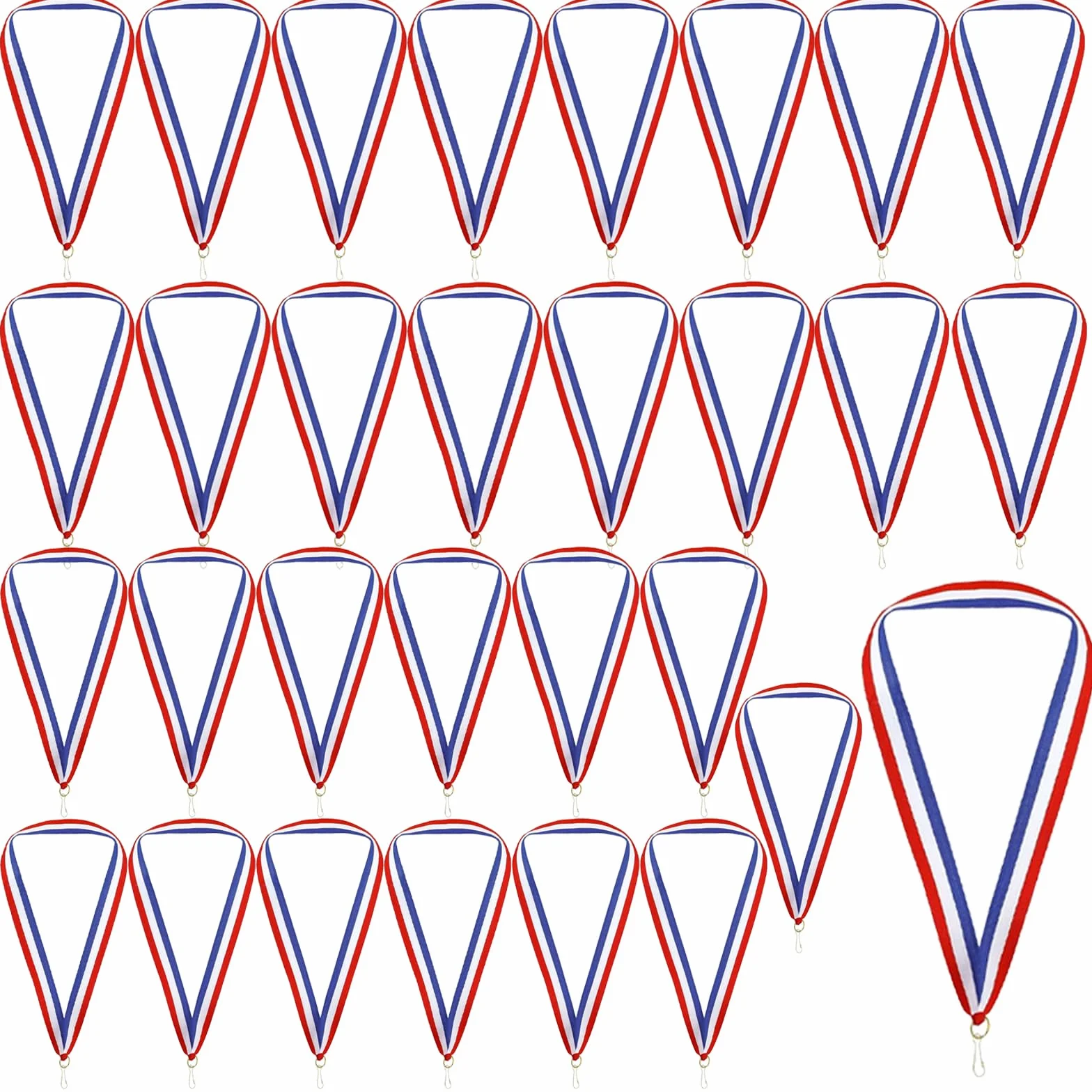 Cinta de medalla azul blanco rojo 30 unidades NIYATA