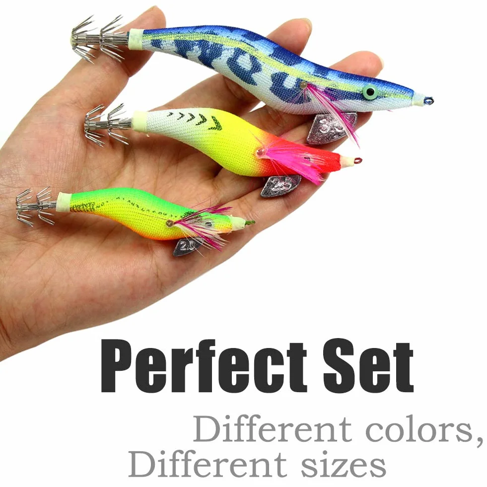 Croch 10 Piezas Señuelo Luminoso Pesca Camarones Cebo Calamar Sepia Pulpo