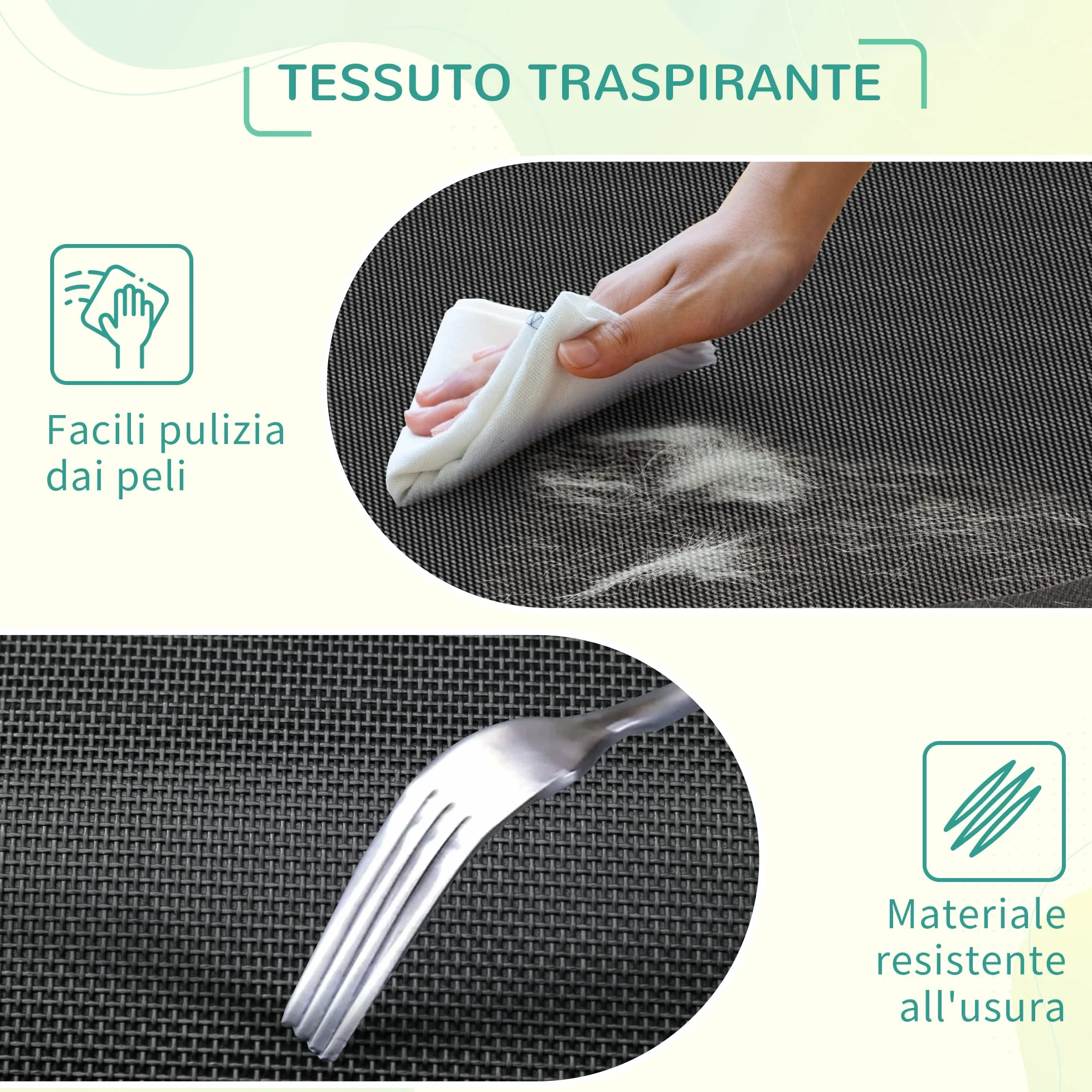 PawHut Cama Elevada para Perros Gatos Transpirable Cama para Mascotas 130x90x20 cm para Dormir Relajar con Marco de Acero para Interior Exterior Negro