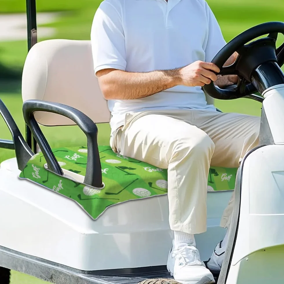 Peacoblue Fundas de asiento para carrito de golf, microfibra, 51 x 31 pulgadas, cojines ajuste universal