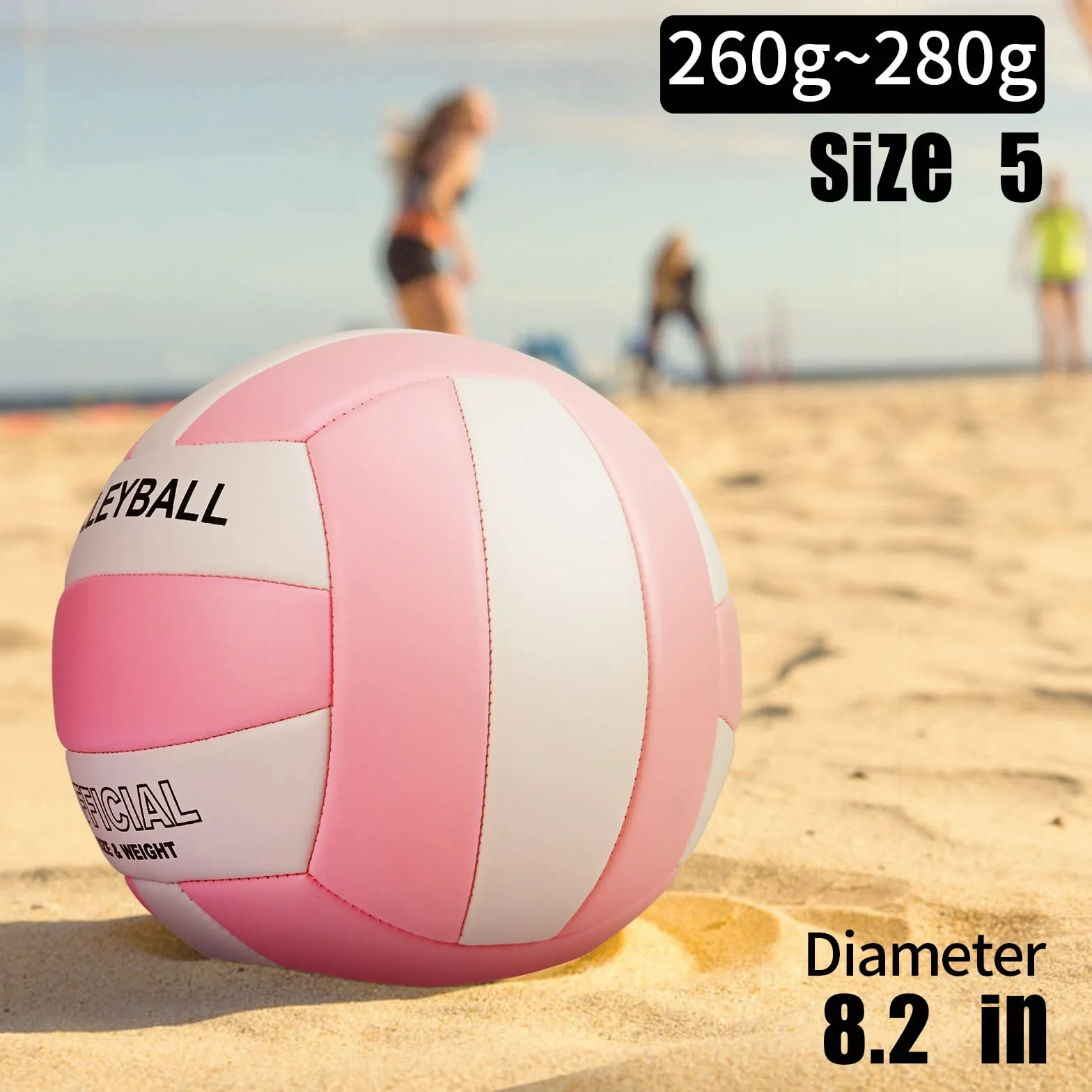 EVZOM Pelota de voleibol de playa tamaño oficial 5 exterior interior piscina gimnasio entrenamiento