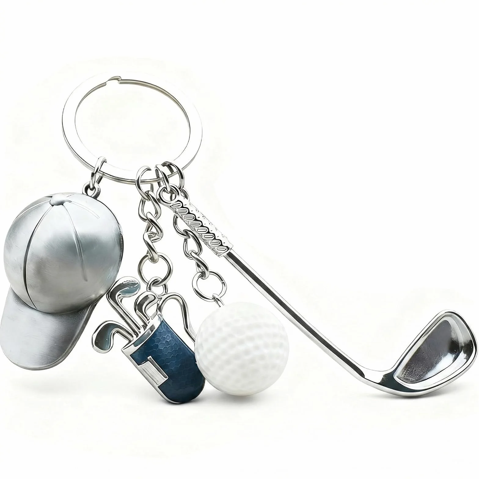 Llavero de Golf Mini Palo Colgante Bolsa Regalos Hombres Mujeres Pelota Deportes