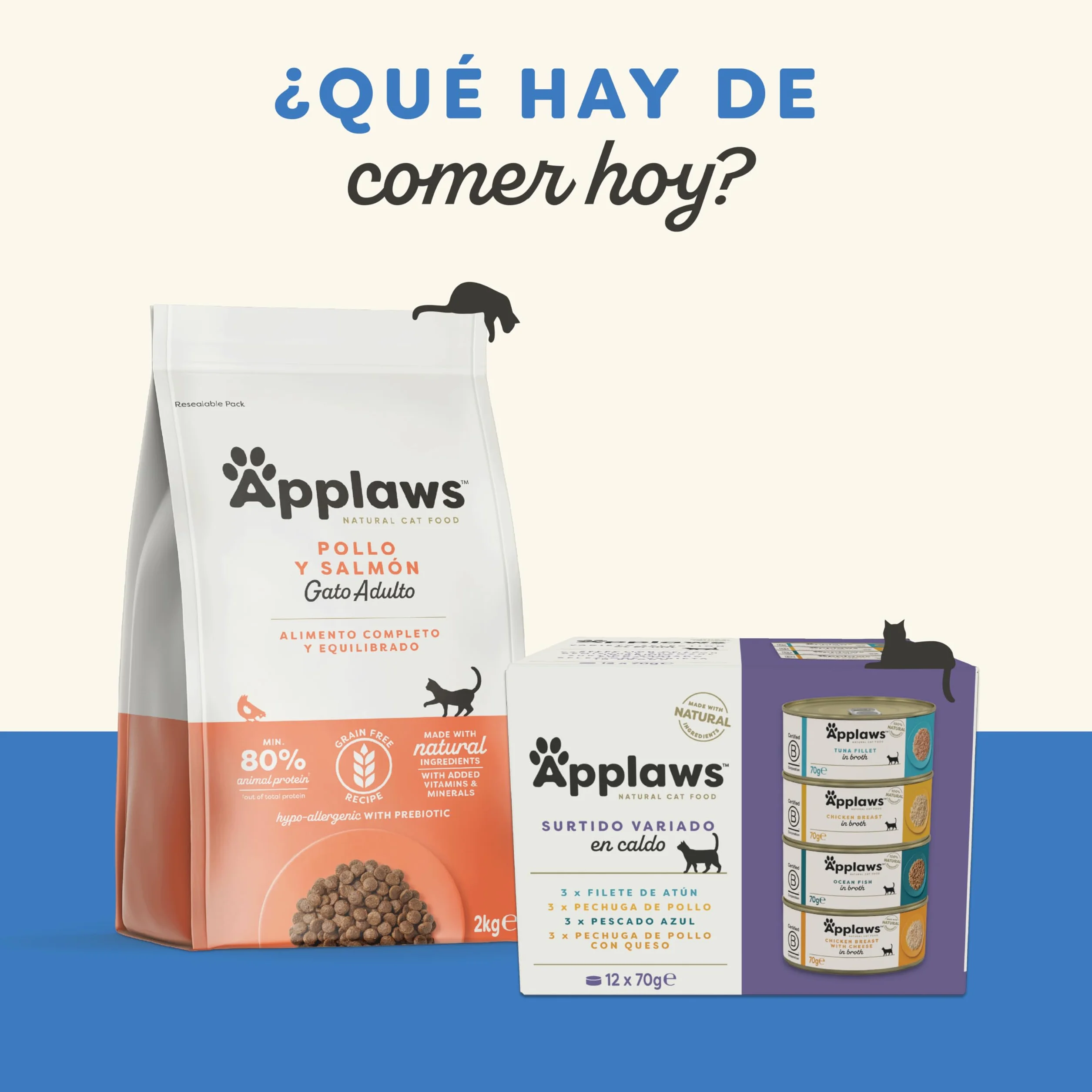 Applaws 100 % Natural Comida húmeda para Gatos Adultos, selección de Pescado en Salsa Multipack, 12 × 70 g latas