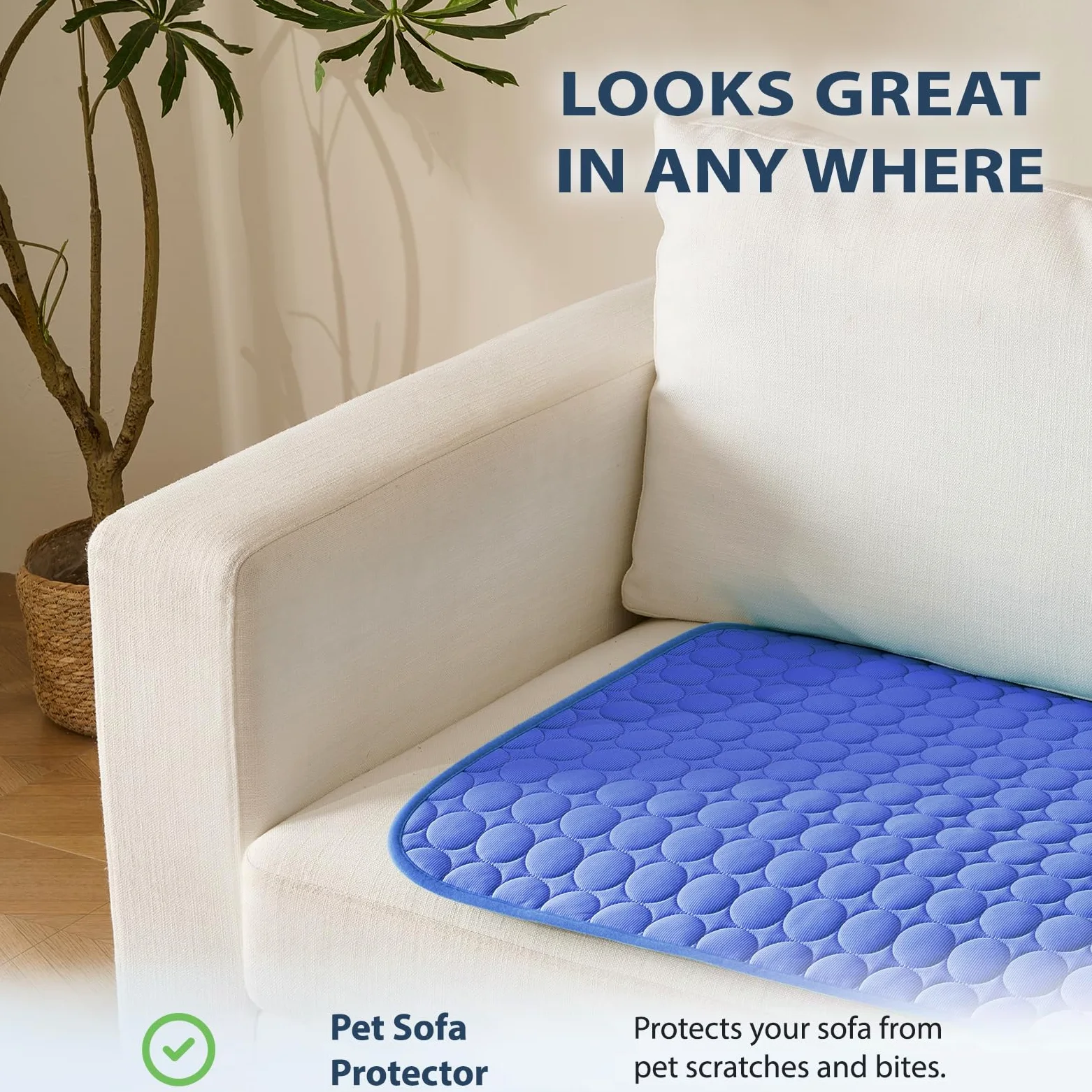MICROCOSMOS Tapete refrescante de verano y almohadilla para dormir, parte superior de absorción de agua, materiales seguros, fácil de llevar, fácil de limpiar. Mantiene la refrigeración para mascotas