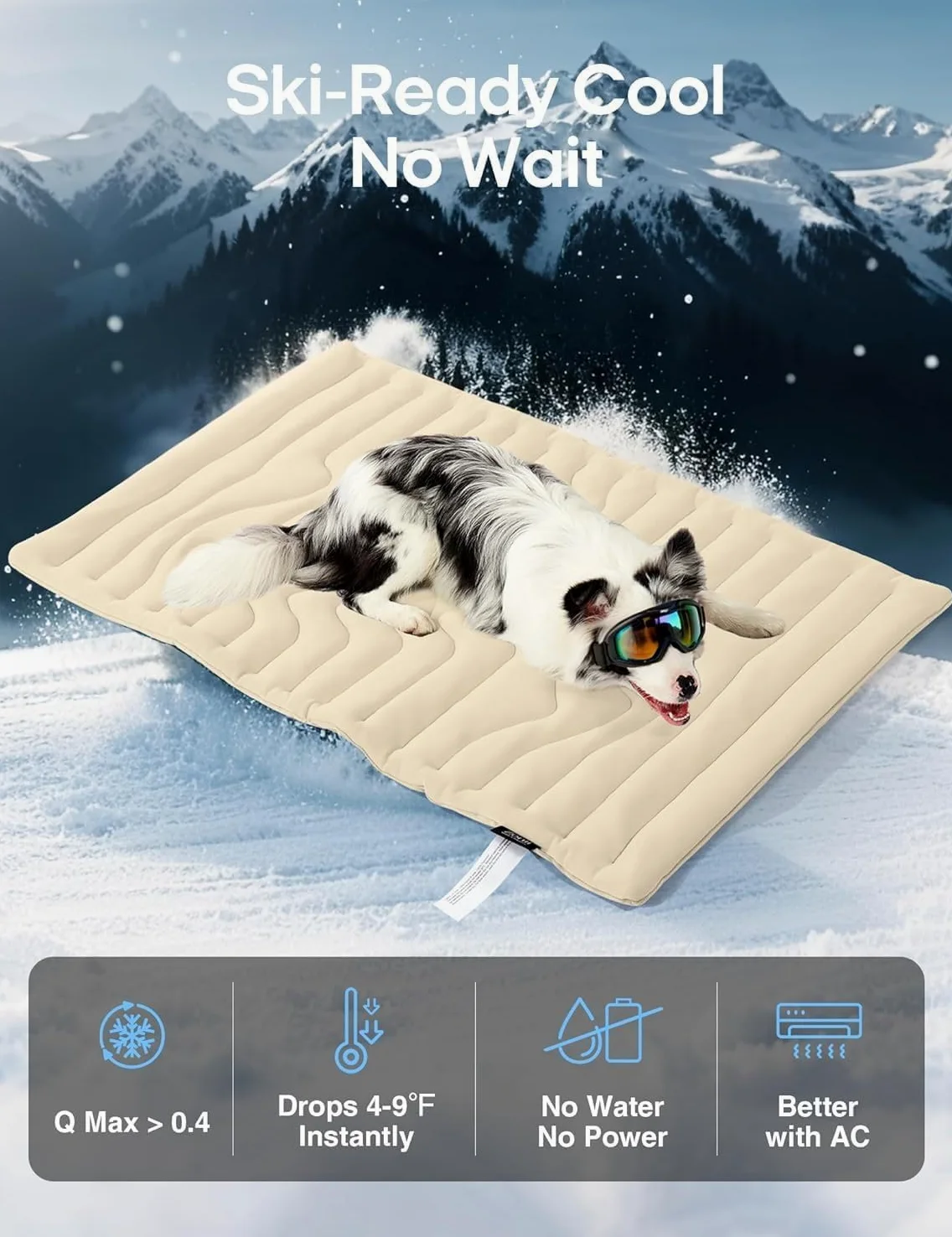 Alfombrilla de refrigeración para perros, cama fresca portátil de verano para perros, manta antideslizante y lavable para perros y gatos, ideal para uso en interiores y exteriores, cómoda y