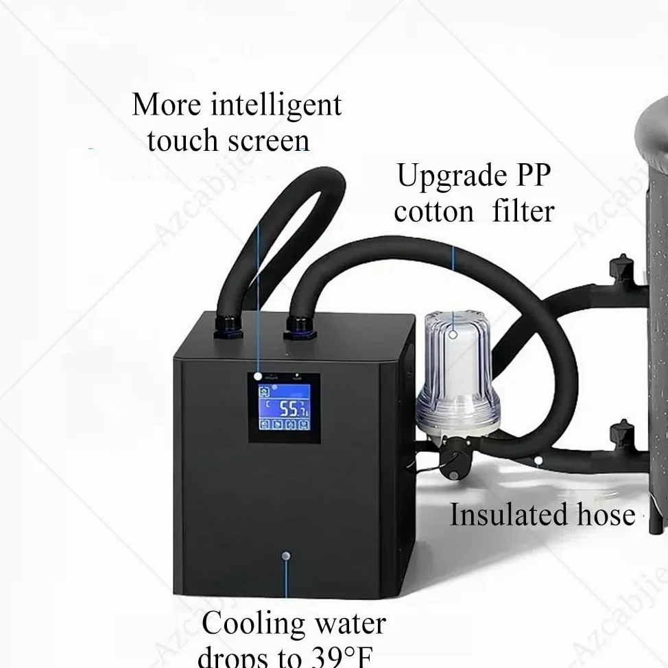 250w Enfriador De Baño De Hielo Silencioso | Compresor 600w,Enfriamiento Rápido,Control Remoto,Filtro Algodón,Refrigeración Por Ventilador,Para Interiores Y Exteriores