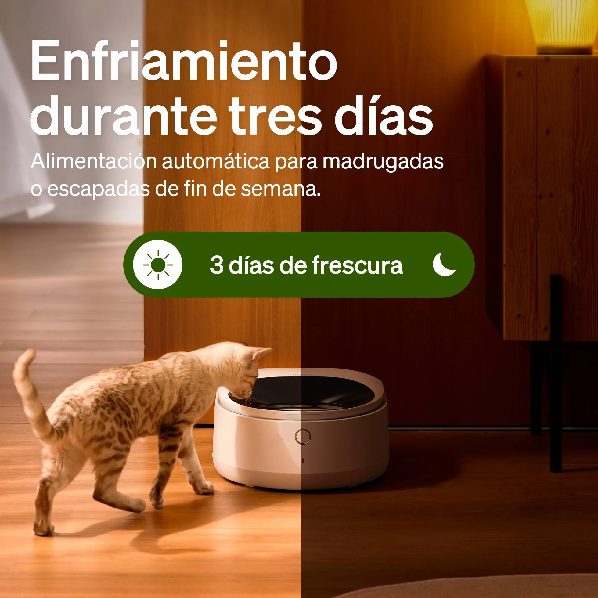 PETLIBRO Comedero Gato Automatico Comida Humeda, 2,4 GHz Wi-Fi Control de Aplicación, Refrigerado y con Refrigeración por Semiconductores, Frescas para 3 días, Dispensador Comida Humeda (Blanco)