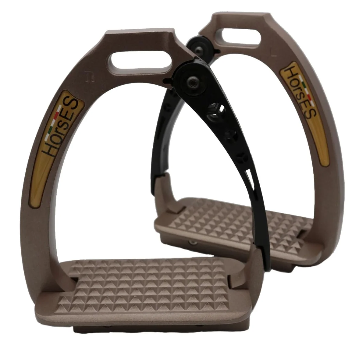 Horses Soportes de seguridad de seguridad, diseñados para la máxima seguridad y comodidad del jinete, modernos y elegantes (marrón/negro)