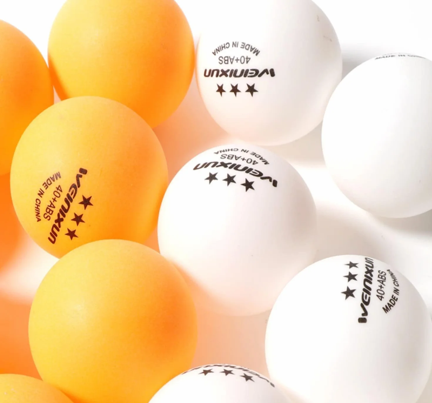 Tokaneit Pelotas de Tenis de Mesa 20 Piezas 3-Star 40mm Entrenamiento Colores Mezclados