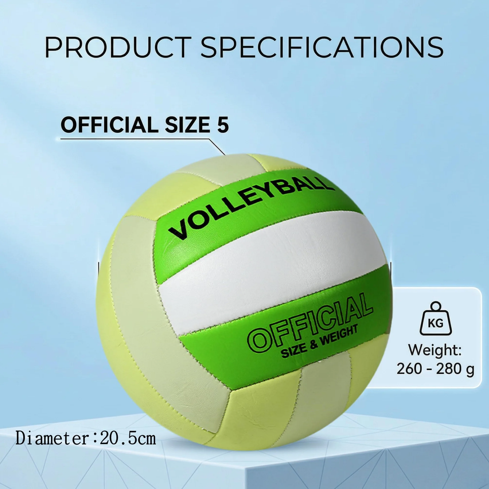 Pelota Voleibol Tacto Suave Voleibol De Playa con Bomba, Aguja De Aire Y Bolsa De Red (Hierba Verde)