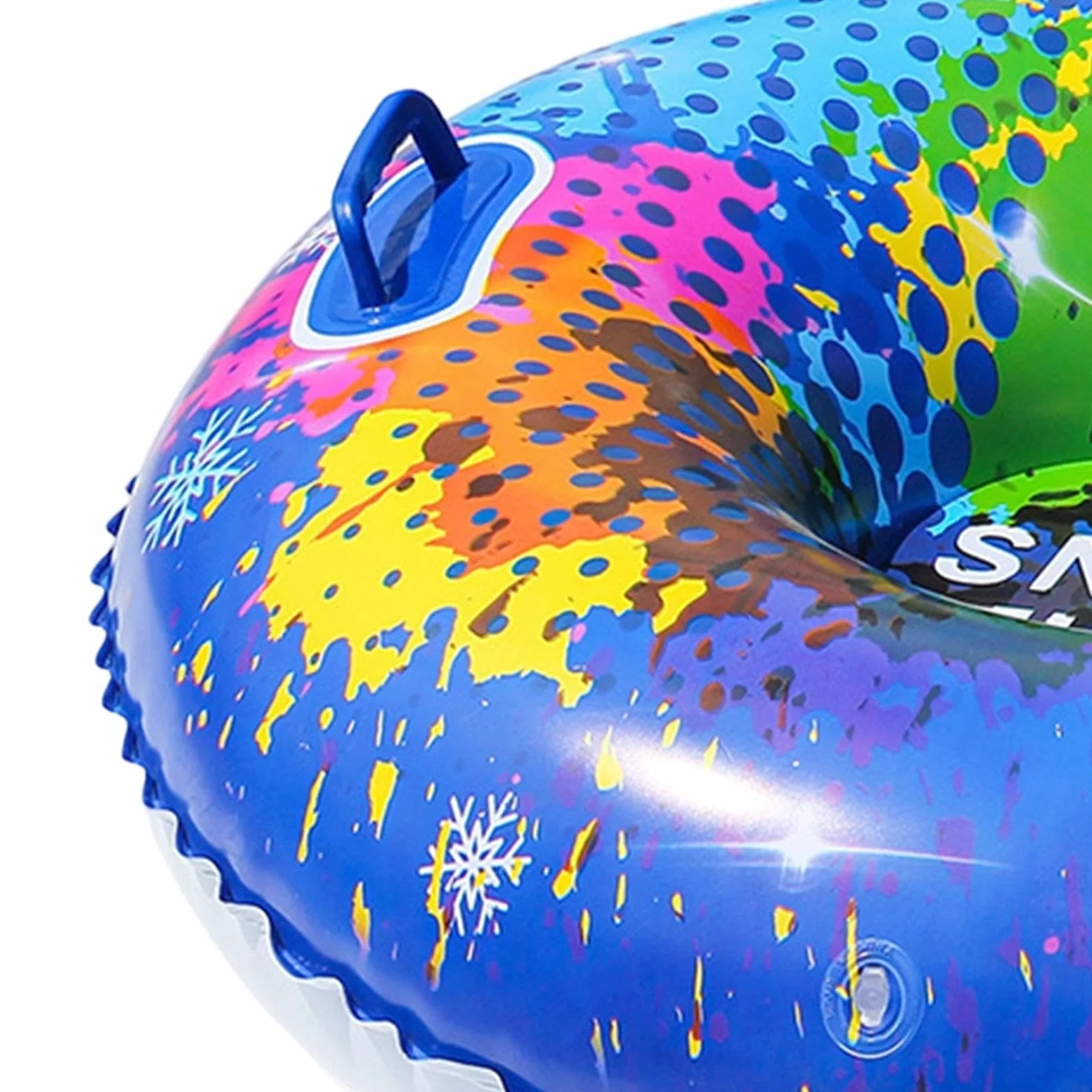 Tobogán de Nieve Hinchable PVC Portátil 95 cm Resistente al Frío Trineo Inflable