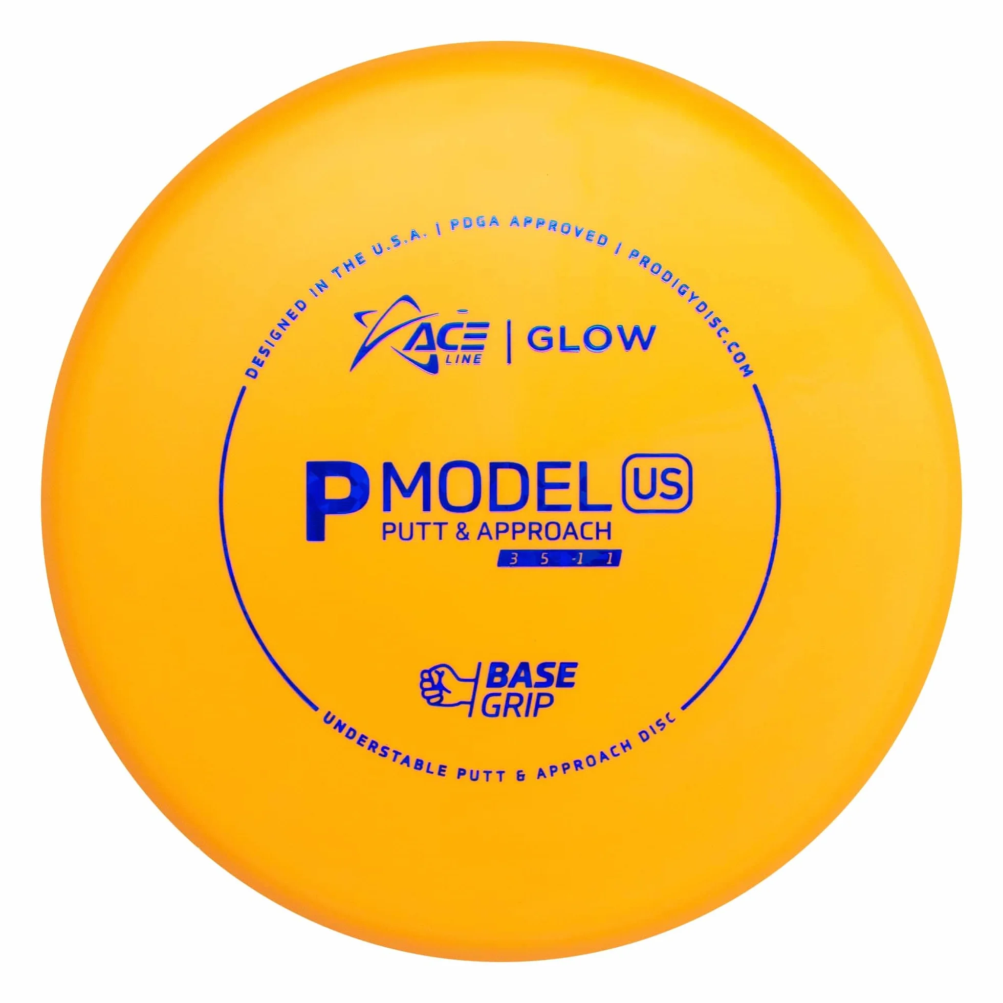 Prodigy Discs Ace Line Glow Base Grip P Modelo US Putter Golf Disc