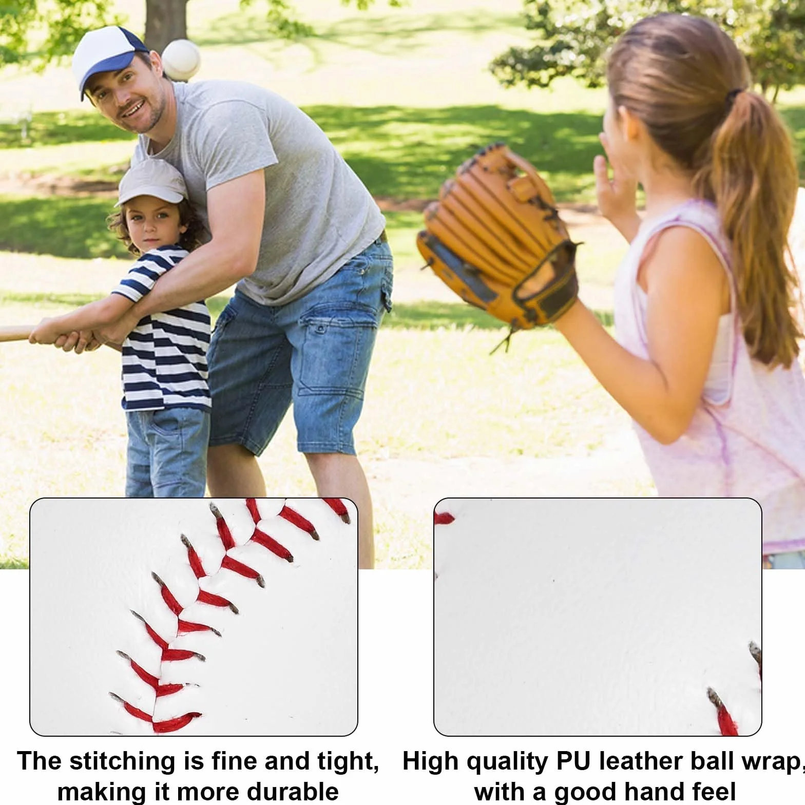 Pelotas de Béisbol Profesionales 4 Piezas, para Entrenamiento de Jóvenes Adultos y Juegos