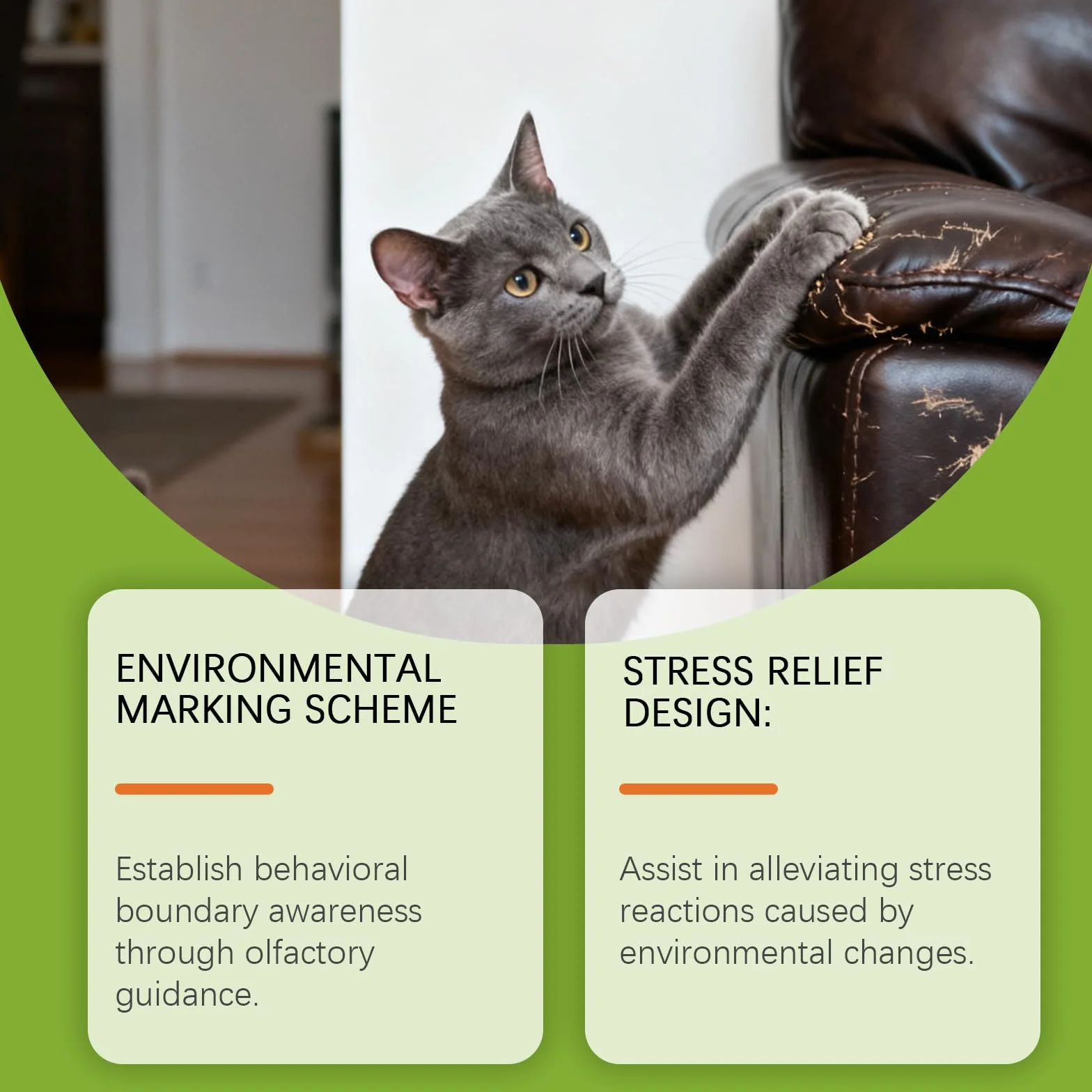 Spray Repelente Natural para Gatos,Spray Antiarañazos Sofa,Que Deja De Rascarse,para Interior Exterior Alfombra Sofá,100ML*2PC