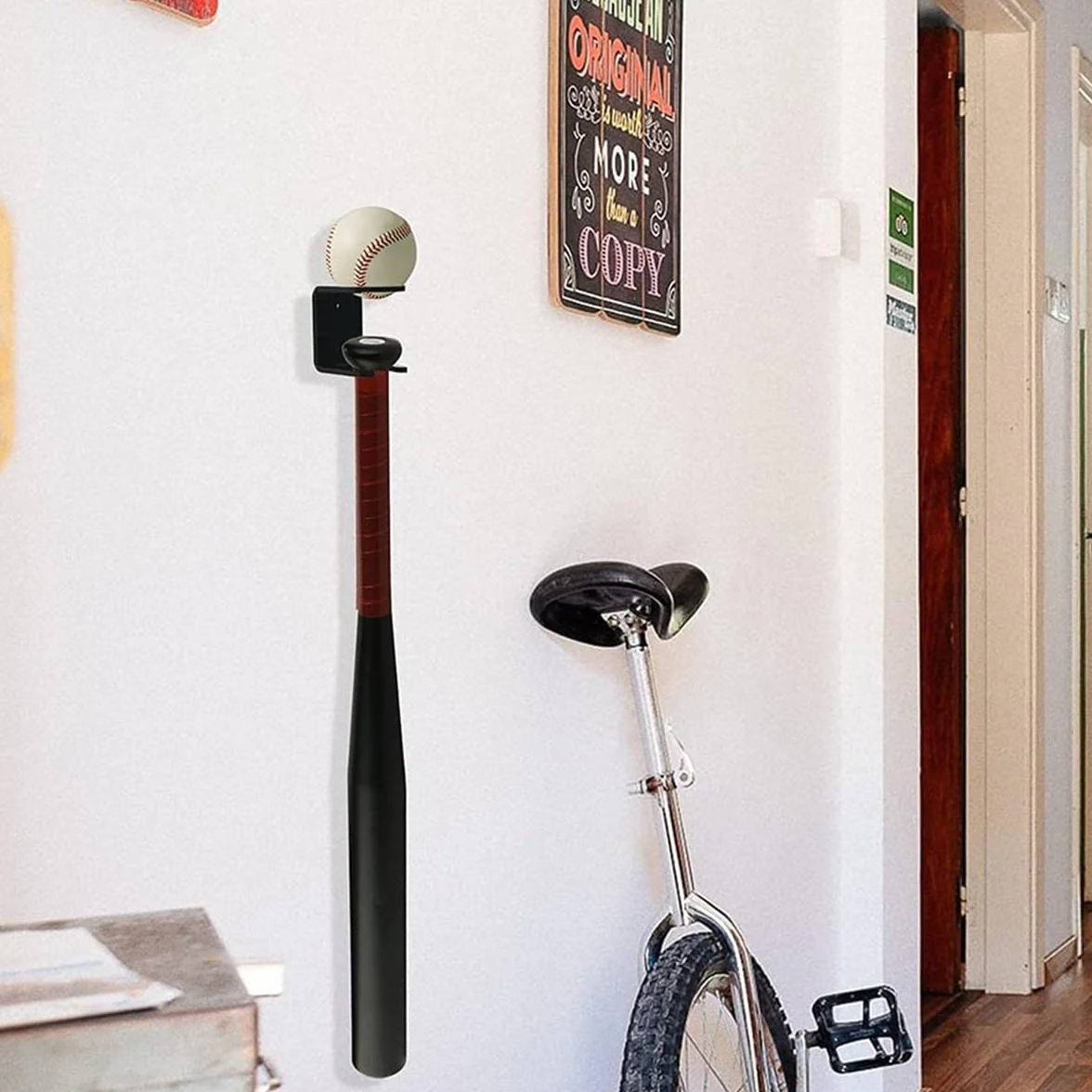 Soporte de acrílico para Bate de béisbol y Pelotas, Montaje en Pared