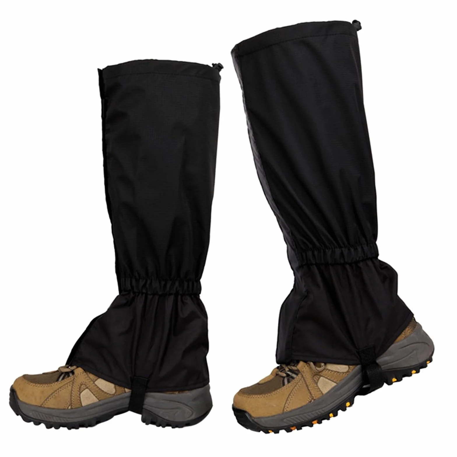 Polainas protectoras impermeables transpirables para botas de senderismo escalada (negro)