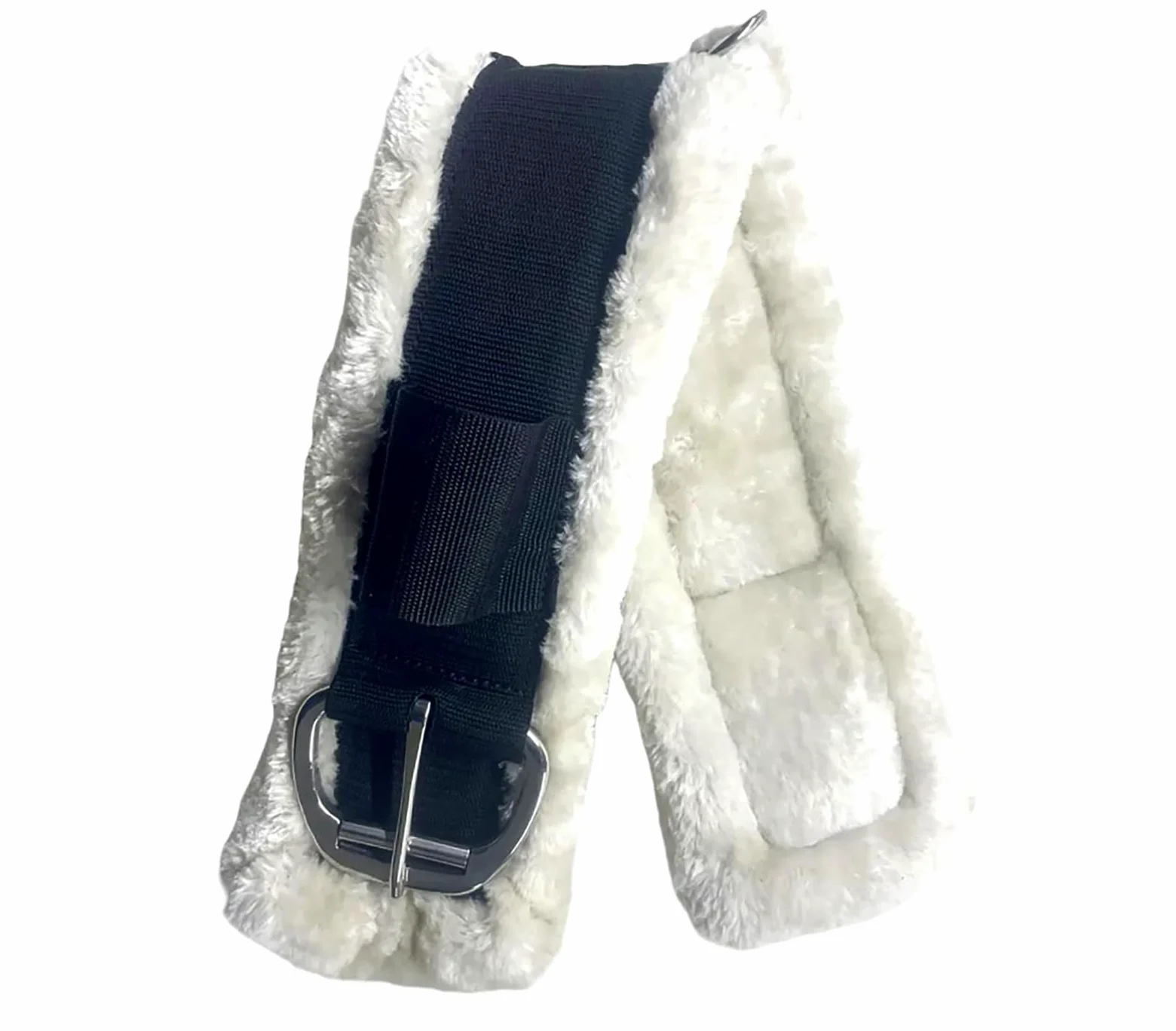 Cincha elástica de forro polar para caballo, transpirable, ligera, para sillines ingleses