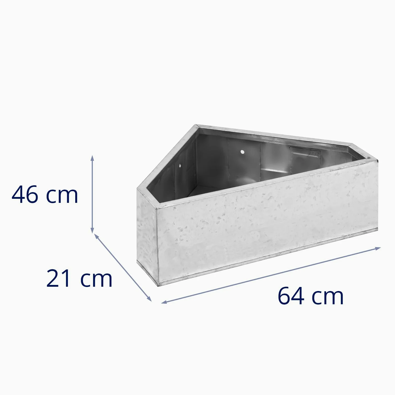 Comedero para Ganado 64 x 45,5 x 21 cm Volumen de 30 L Triangular Comederos para caballos Comedero para vacas Comedero para cerdos Comedero para terneros