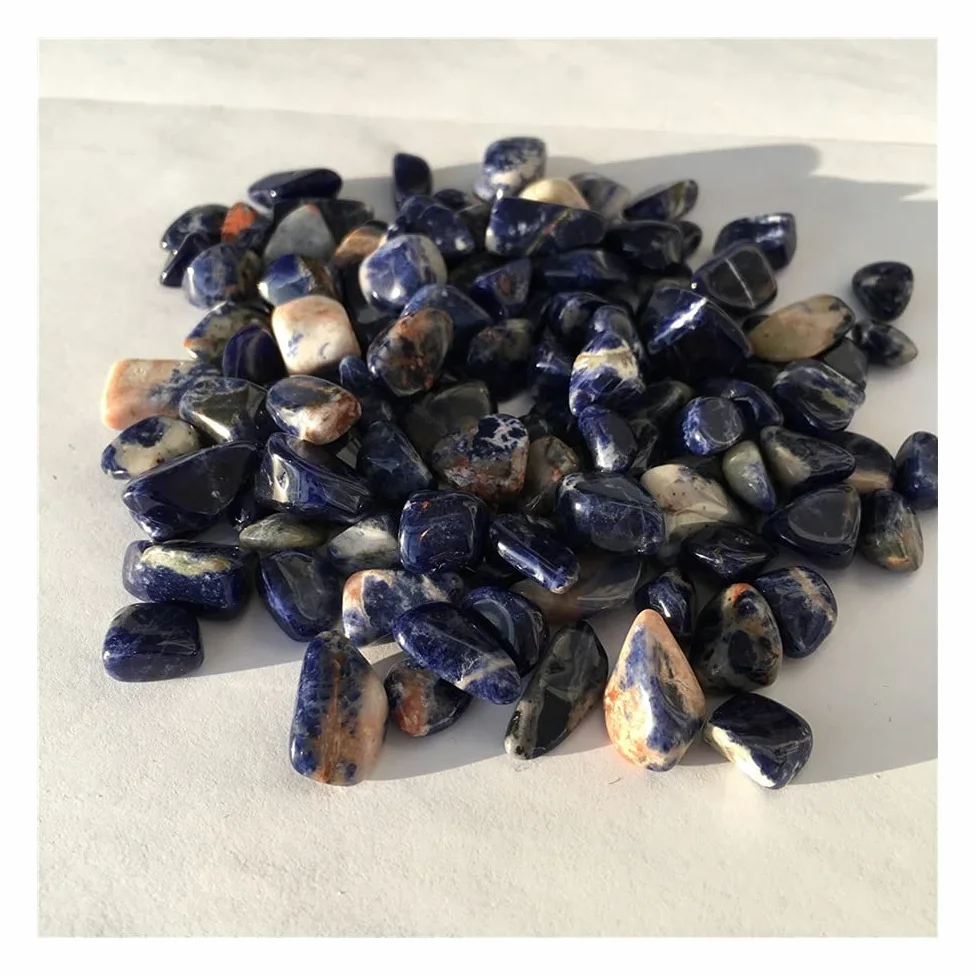 Regalo curativo Natural Blue-Veins Piedra Grava Azul Cristal Piedra Grava Acuario Jardín Jardín Curación Energía Piedra Decoración for (Size : 500g)