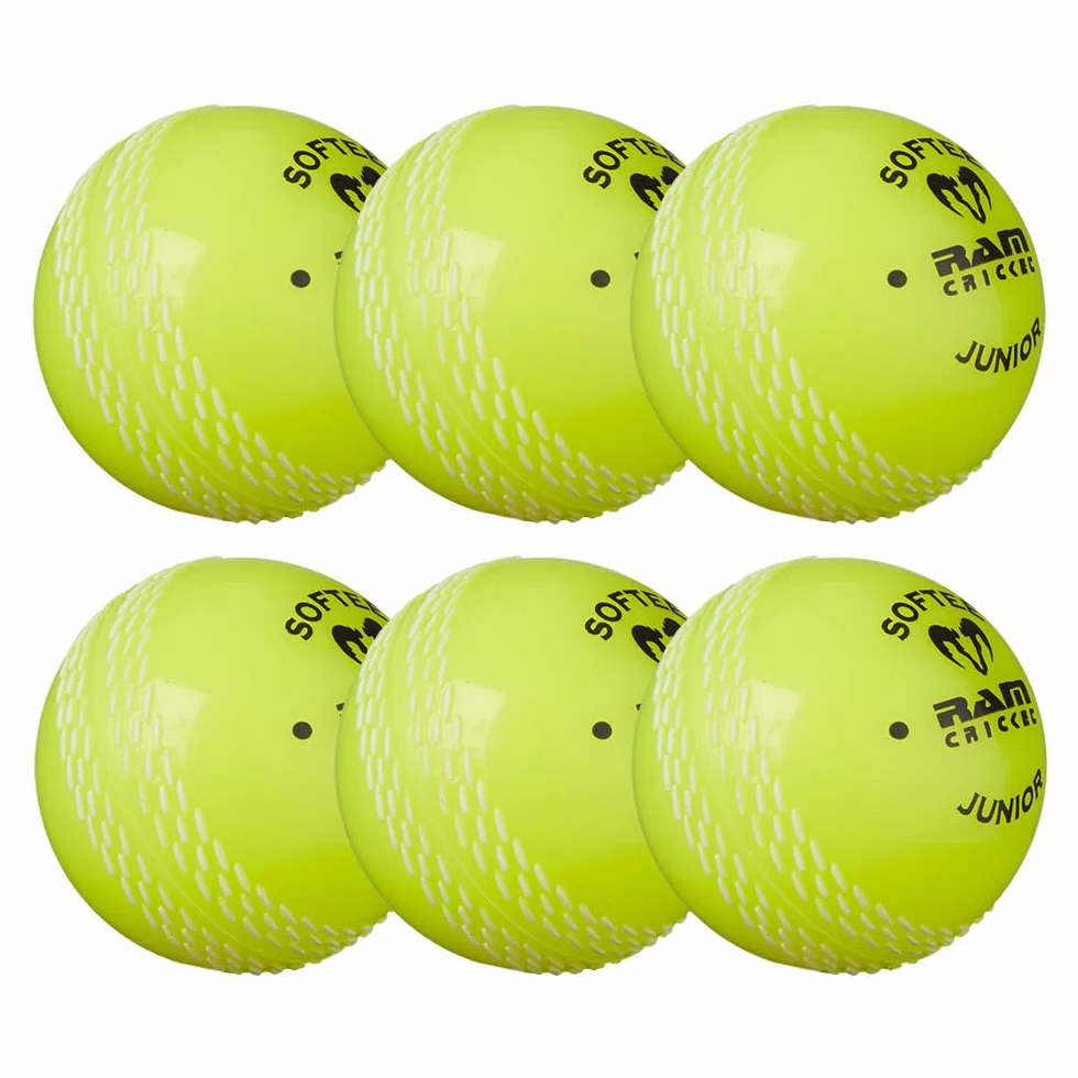Ram Cricket Softee Pelota de Entrenamiento Amarillo 6 Unidades