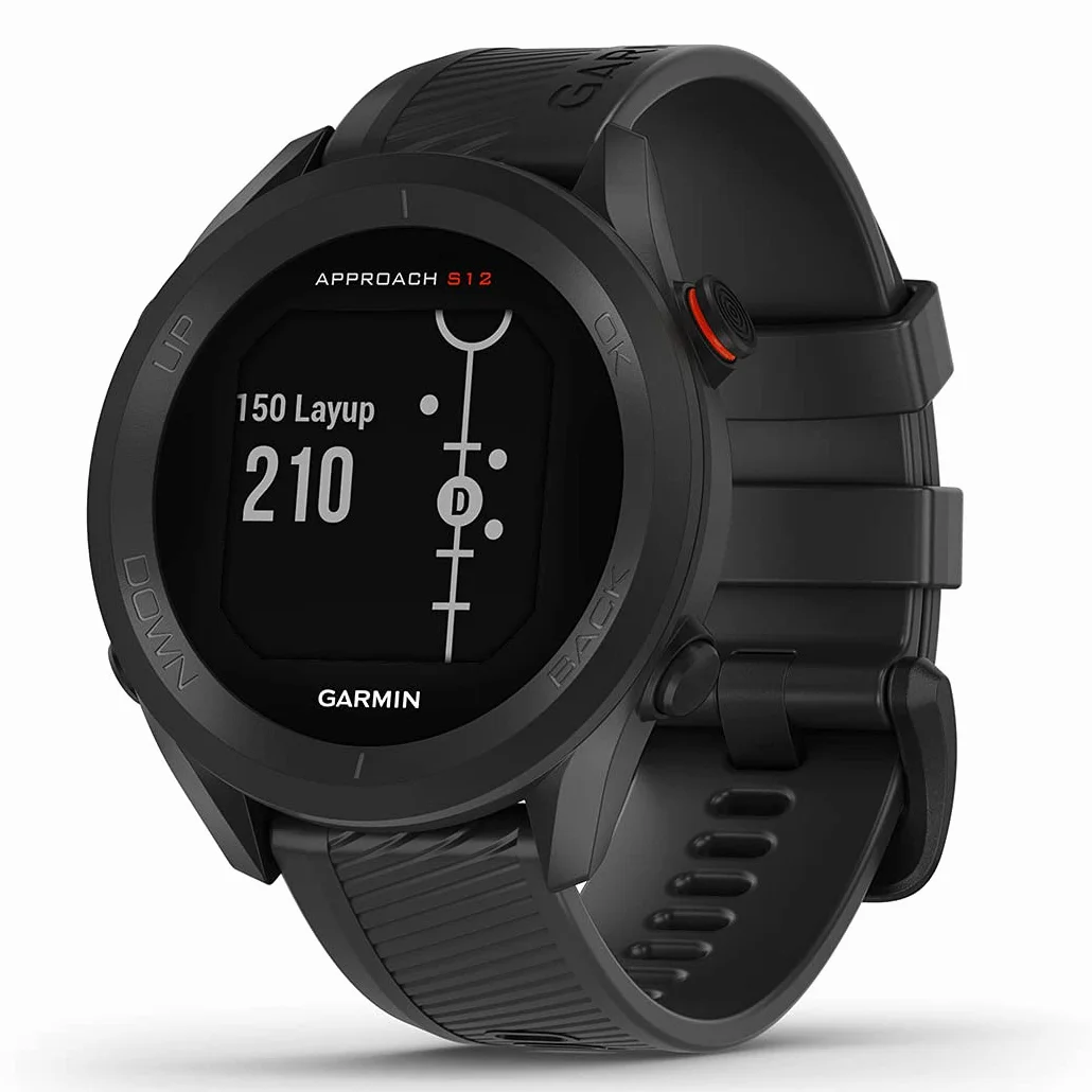 Garmin Approach S12 Reloj Golf Campos Preinstalados Bluetooth Resistente Agua Gris