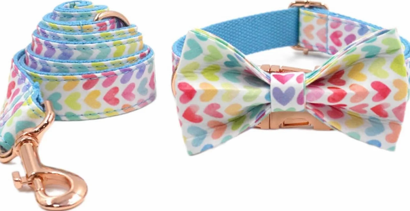 Collar para Mascotas, Collar de Perro Ajustable Personalizado for Perros medianos y Grandes. Bonito Collar for Cachorros, Tanto for niños como for niñas(Blue,L)