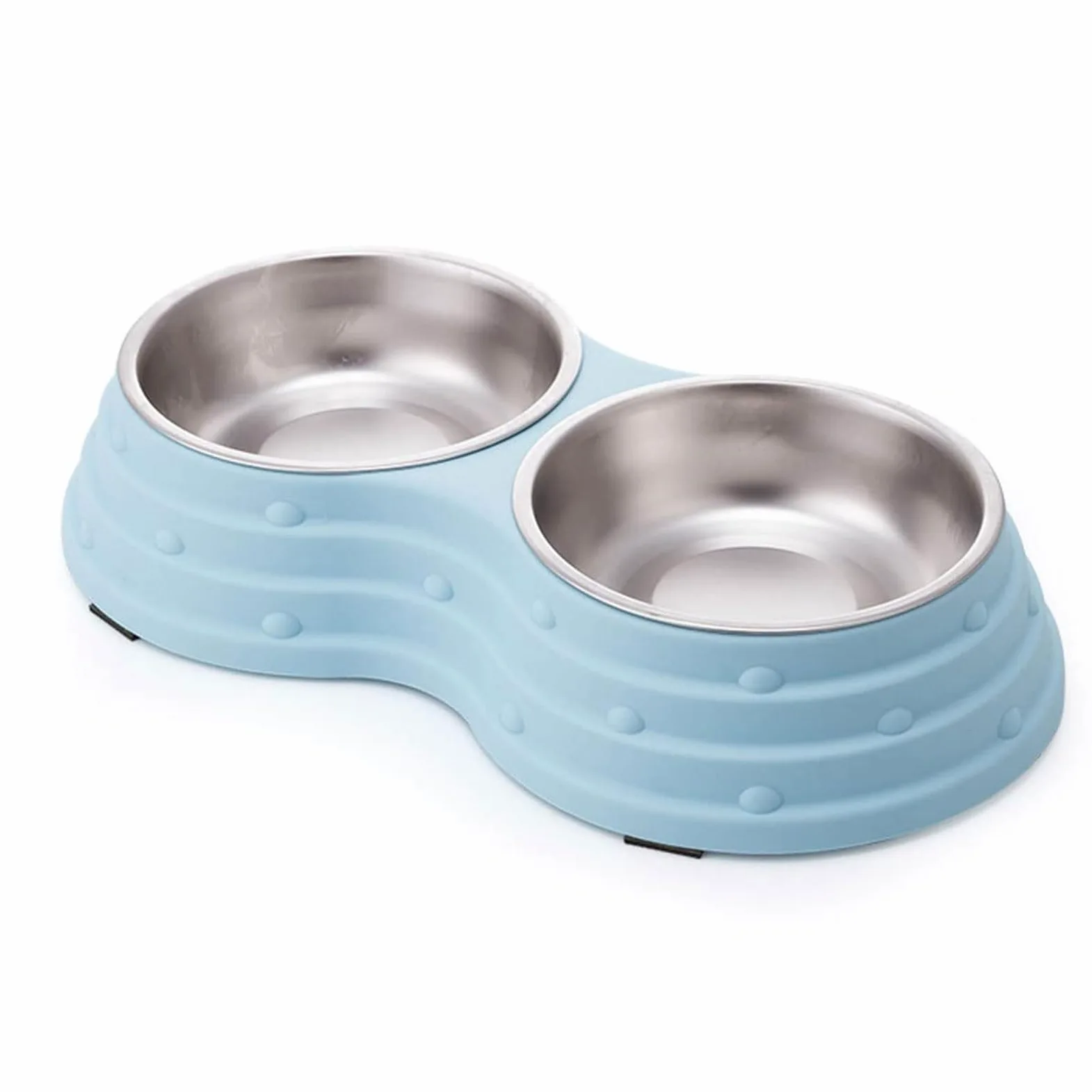 Cuencos Dobles extraíbles de Acero Inoxidable for Comida y Agua, con Base Antideslizante, for Perros Gatos pequeños