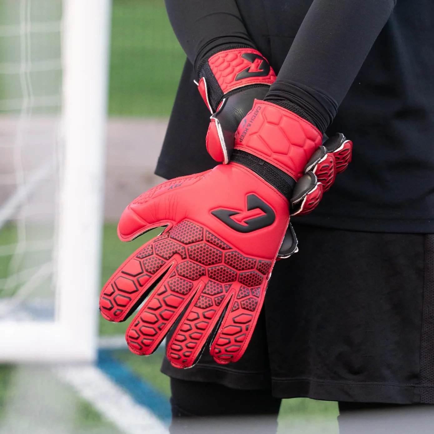 CATCH & KEEP Kralle Junior Pro 3.0 - Guantes Portero Futbol niño Profesionales Falcon Grip Resistentes