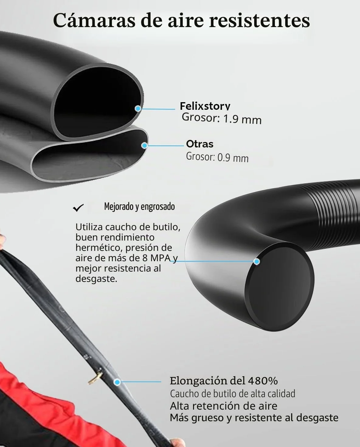 Smartgyro Speedway v2/v3, Dualtron 3 Scooter Cámara de Aire 10x2.75 Pulgadas 255x70 70/65-6.5